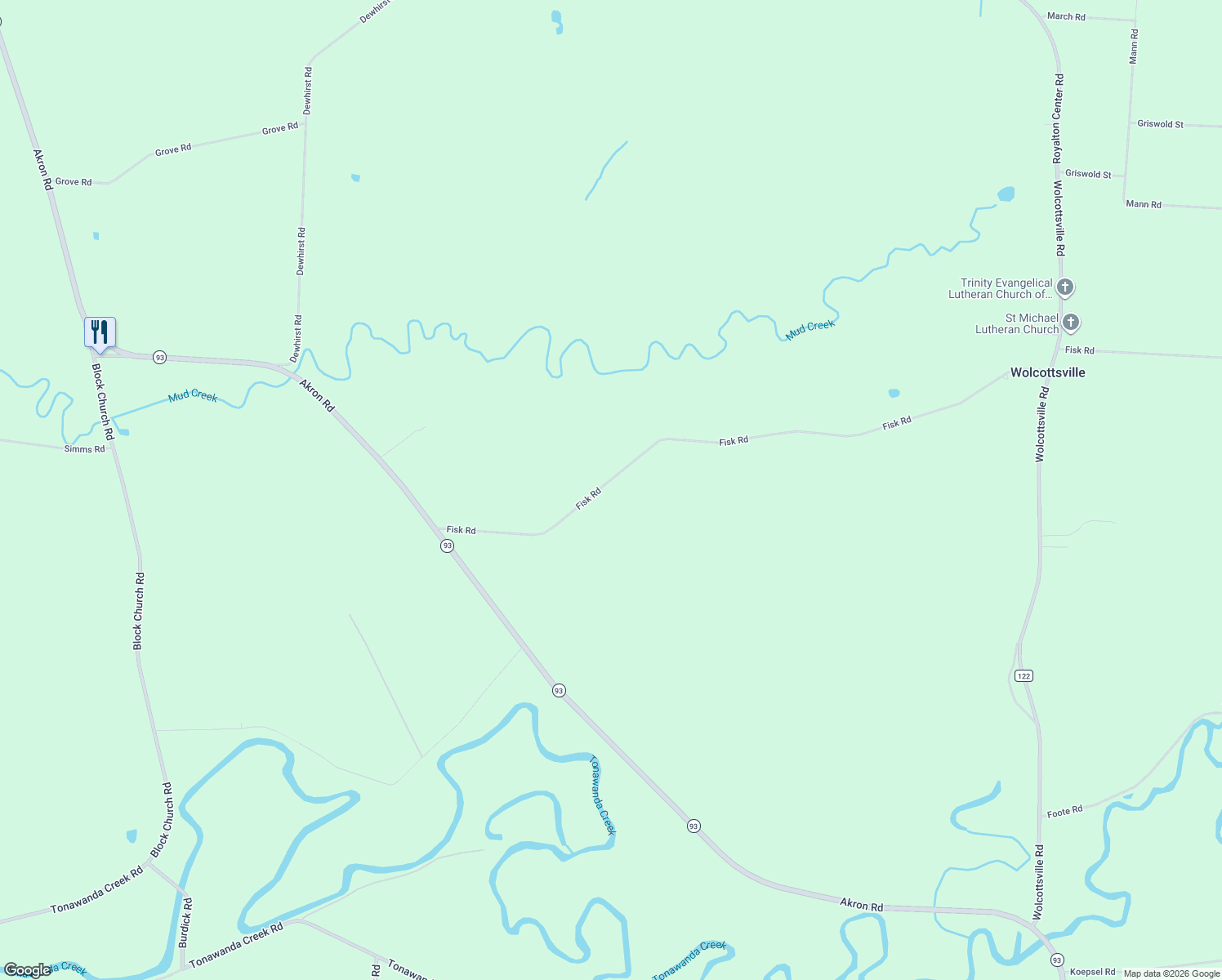 map of restaurants, bars, coffee shops, grocery stores, and more near 8840 Fisk Rd in Akron