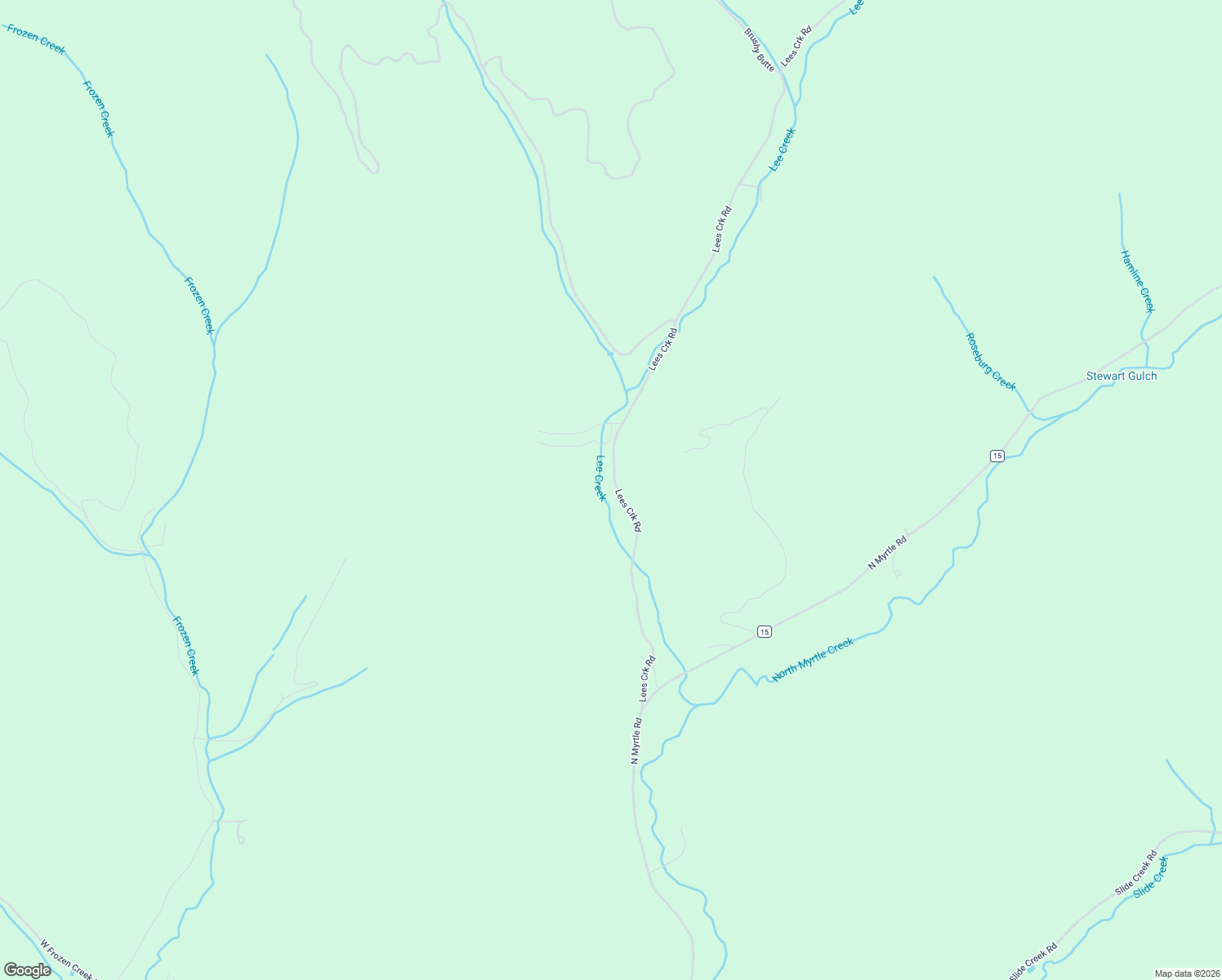 map of restaurants, bars, coffee shops, grocery stores, and more near 718 Lees Creek Road in Myrtle Creek