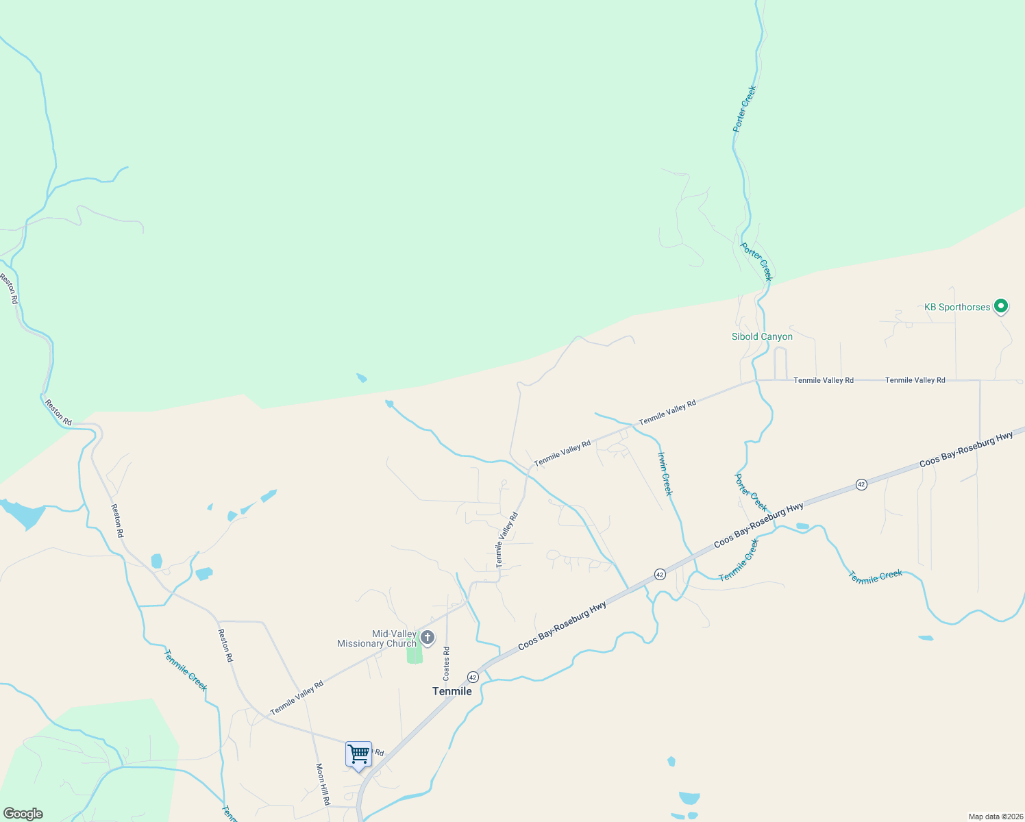 map of restaurants, bars, coffee shops, grocery stores, and more near 320 Rays Lane in Tenmile