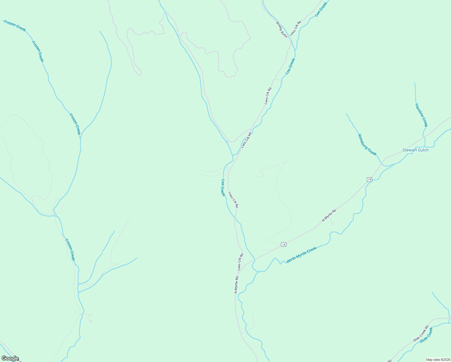 map of restaurants, bars, coffee shops, grocery stores, and more near 718 Lees Creek Road in Myrtle Creek