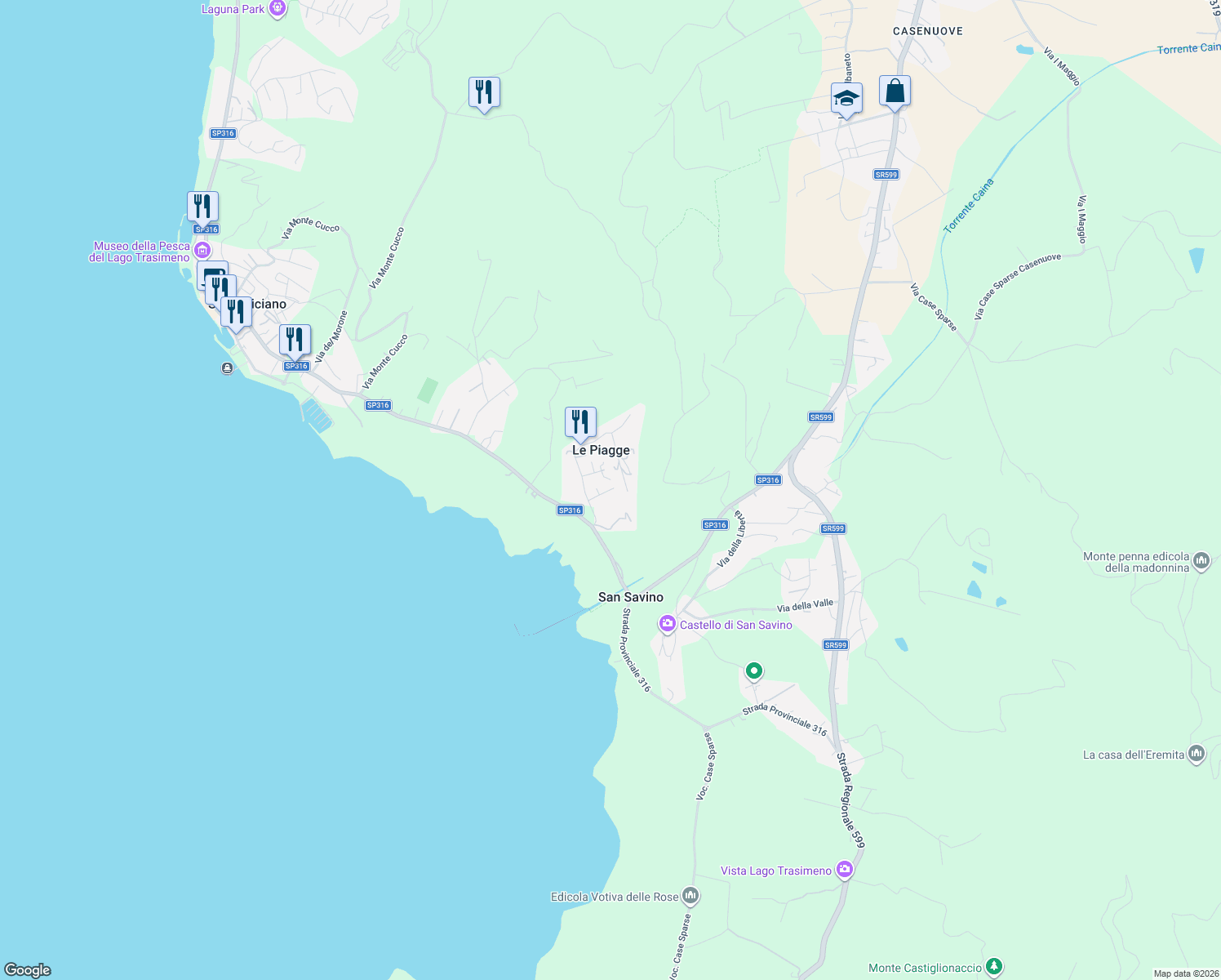 map of restaurants, bars, coffee shops, grocery stores, and more near 10 Via dei Romani in Le Piagge