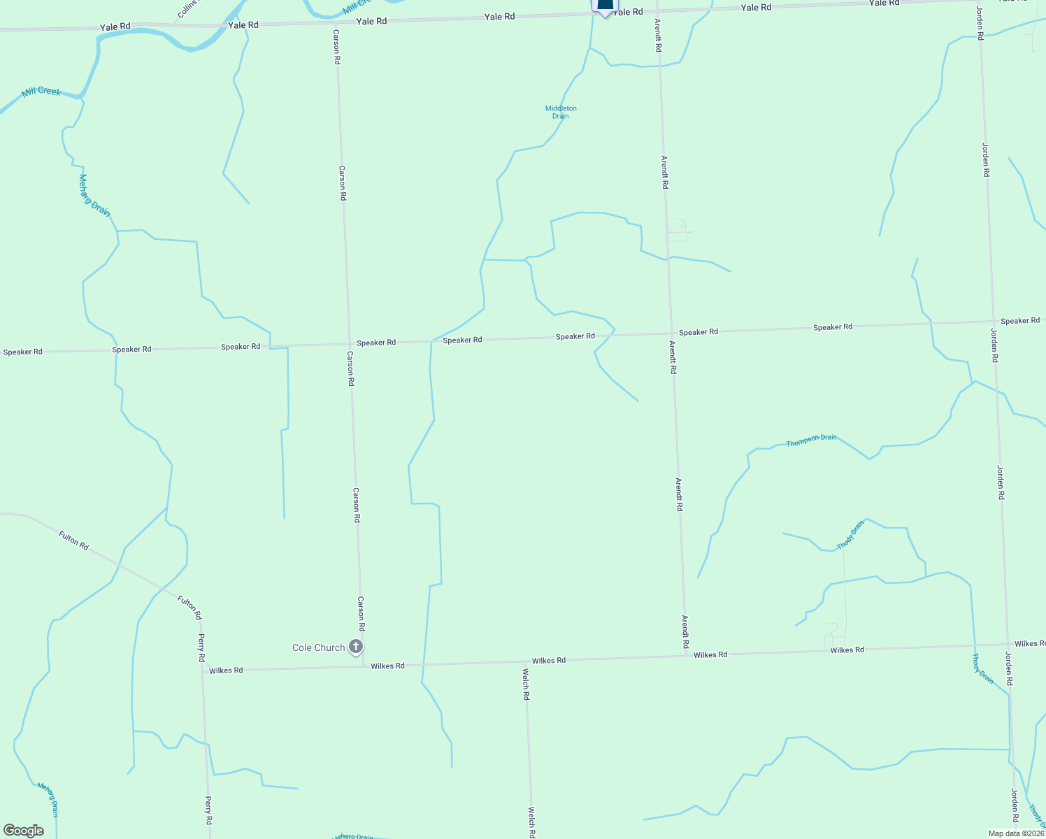 map of restaurants, bars, coffee shops, grocery stores, and more near 12737 Speaker Road in Yale
