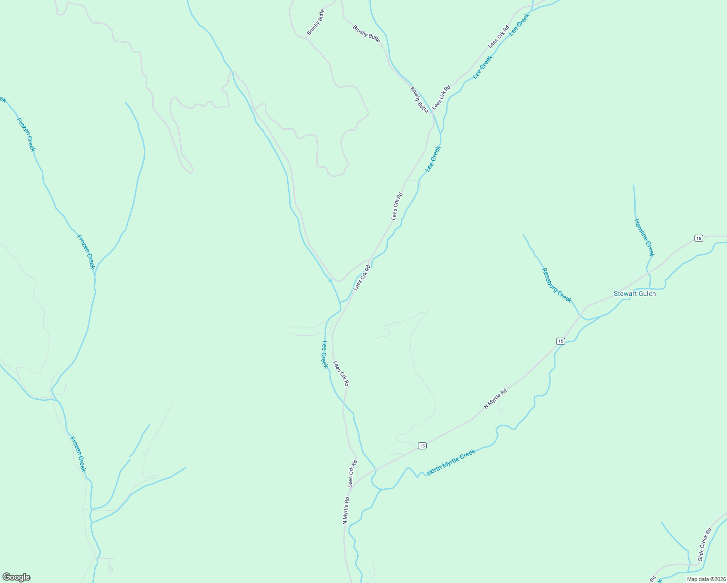 map of restaurants, bars, coffee shops, grocery stores, and more near 1097 Lees Creek Road in Myrtle Creek