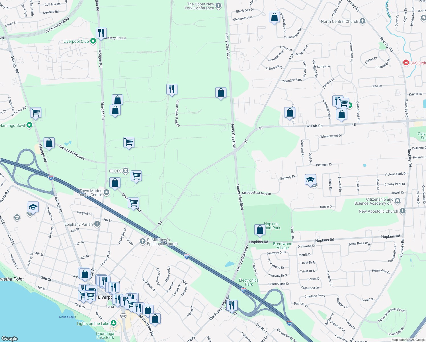 1136 Vine Street, Liverpool NY Walk Score