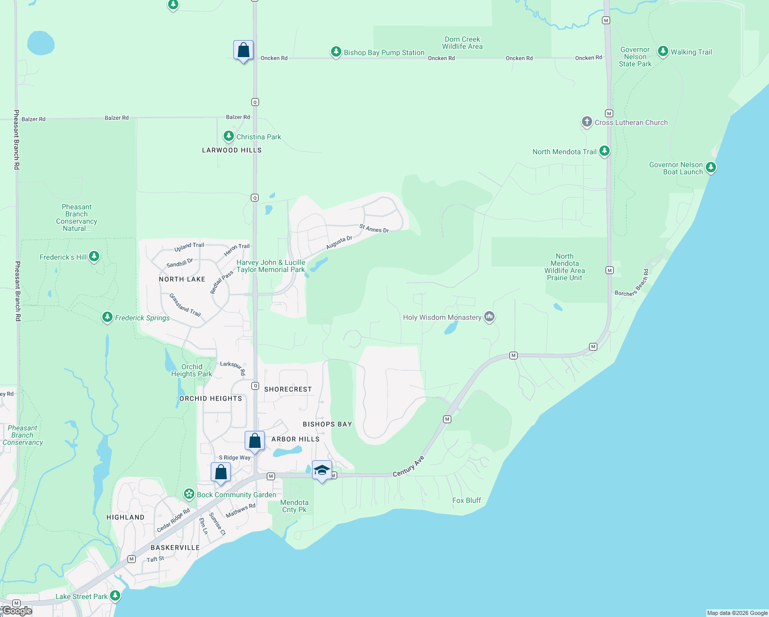 map of restaurants, bars, coffee shops, grocery stores, and more near 3934 Sumac Cir in Middleton