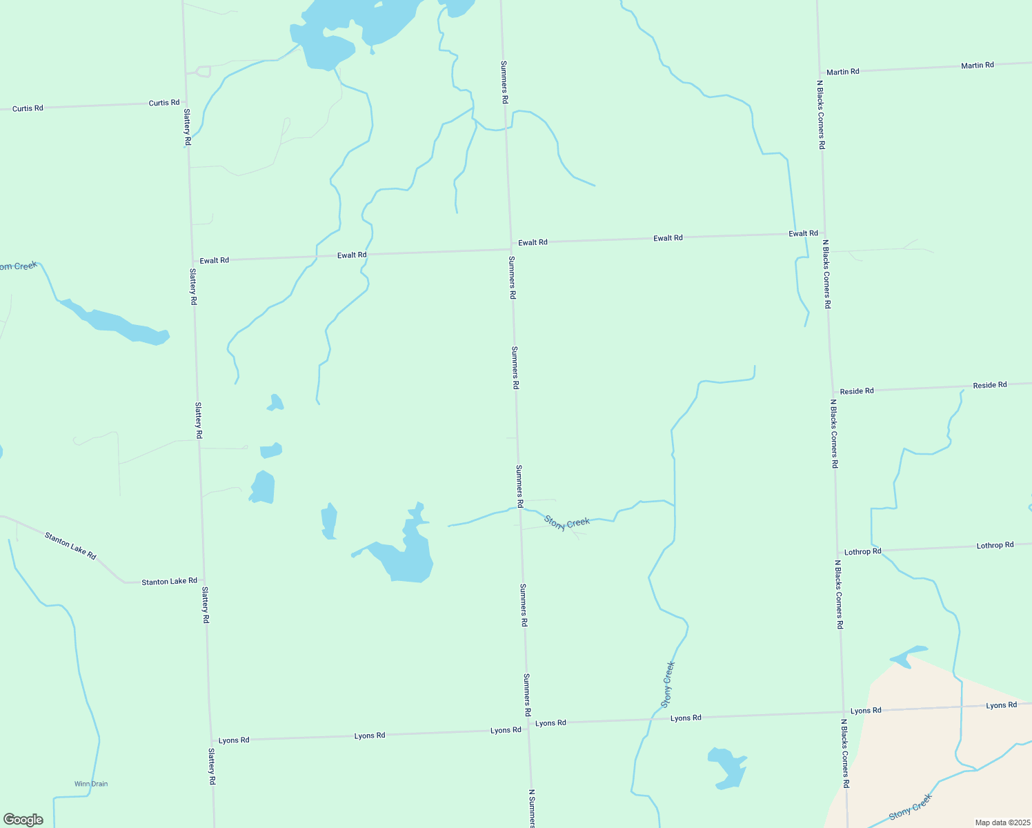 map of restaurants, bars, coffee shops, grocery stores, and more near 2985 Summers Road in Imlay City