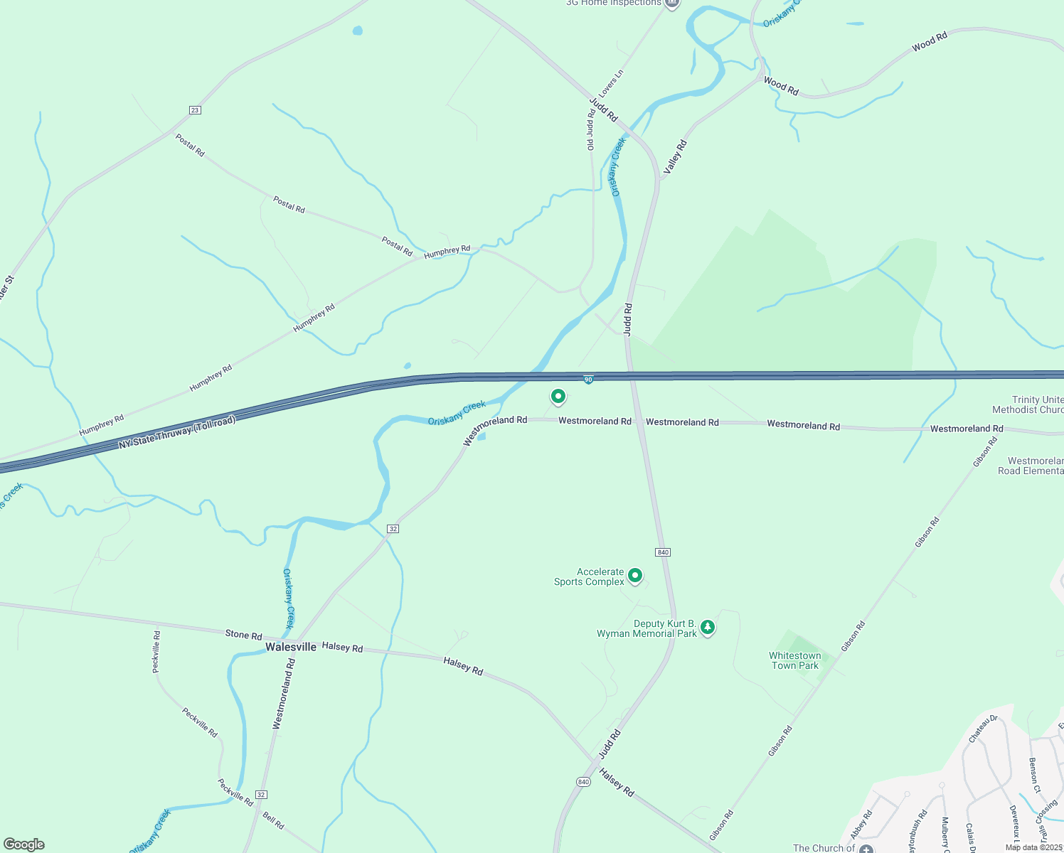 map of restaurants, bars, coffee shops, grocery stores, and more near 5600 Westmoreland Rd in Whitesboro