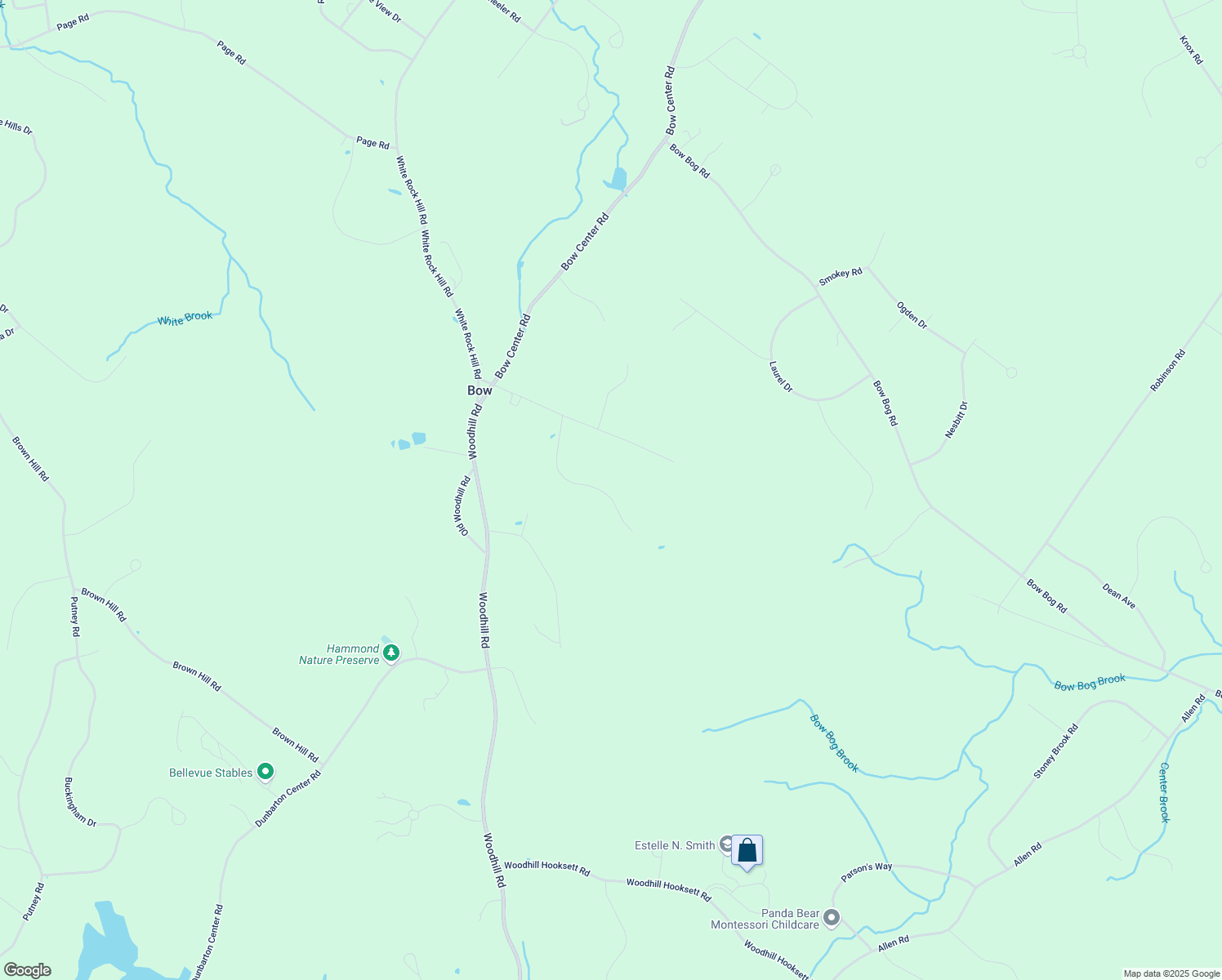 map of restaurants, bars, coffee shops, grocery stores, and more near 7 Arrowhead Drive in Bow