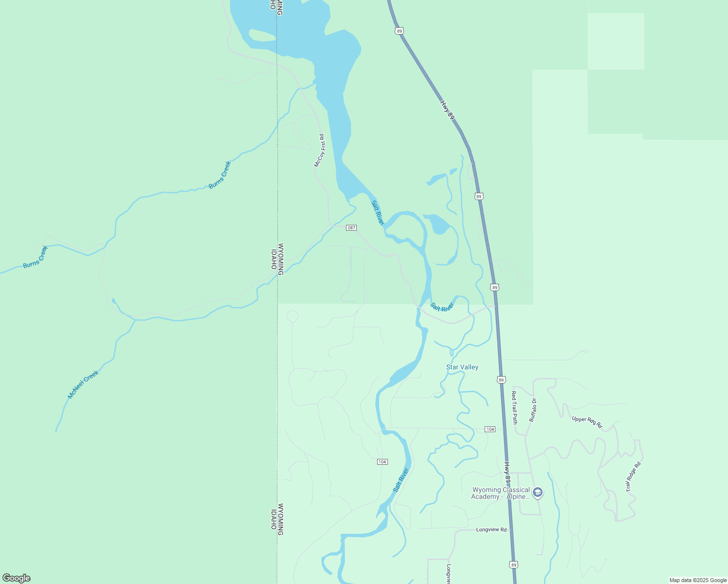 map of restaurants, bars, coffee shops, grocery stores, and more near Black Mountain Lane in Alpine