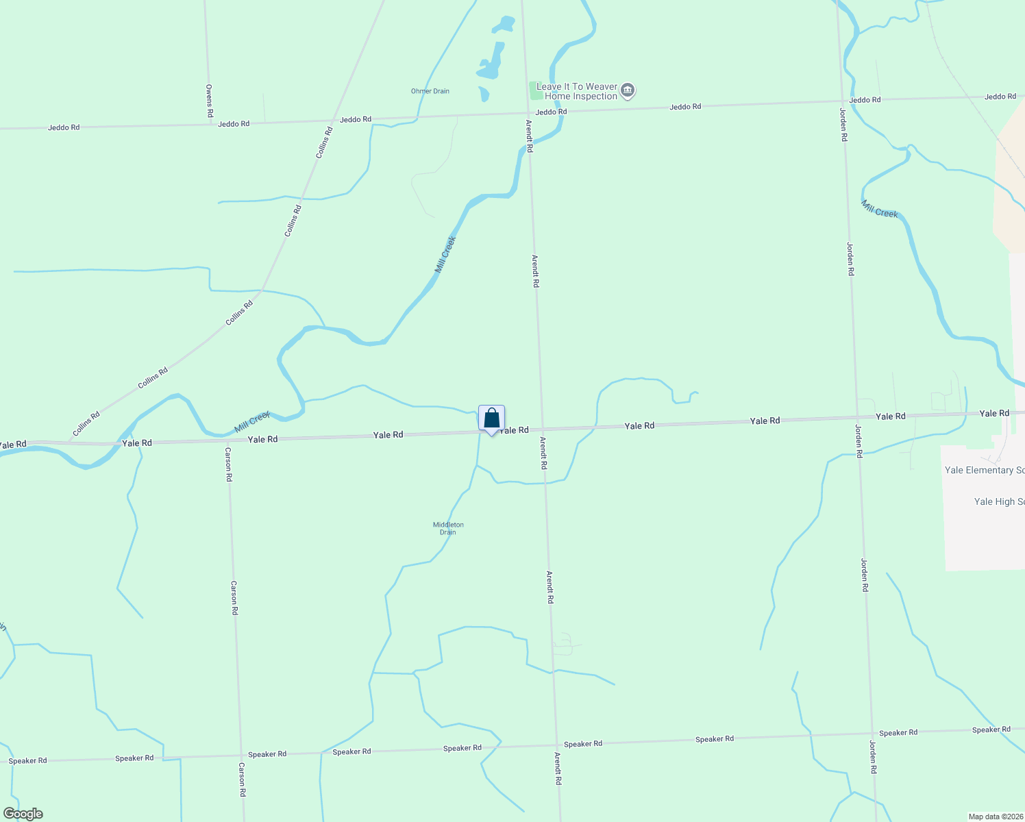 map of restaurants, bars, coffee shops, grocery stores, and more near 12590 Yale Road in Yale