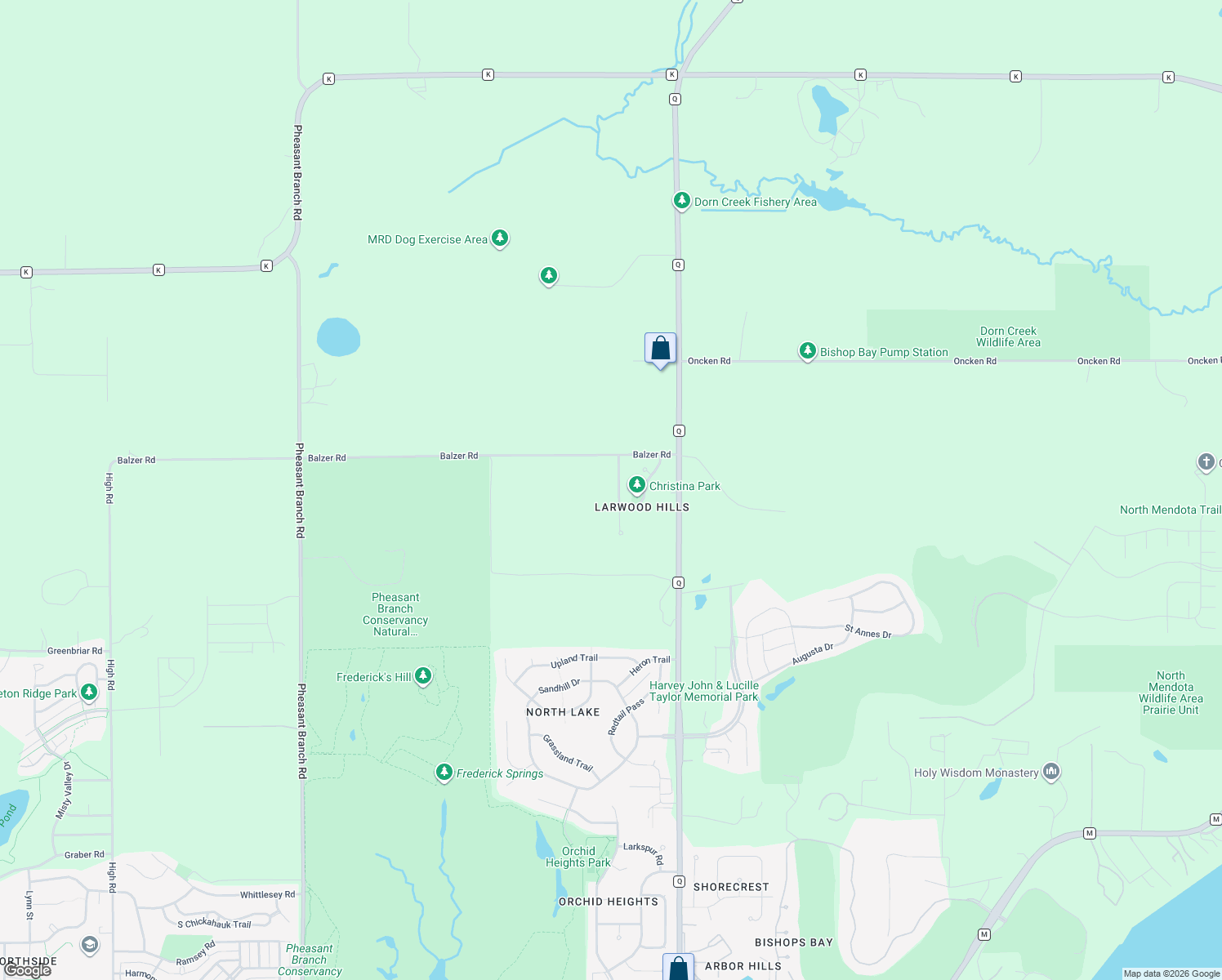 map of restaurants, bars, coffee shops, grocery stores, and more near 5047 Hardy Trail in Waunakee