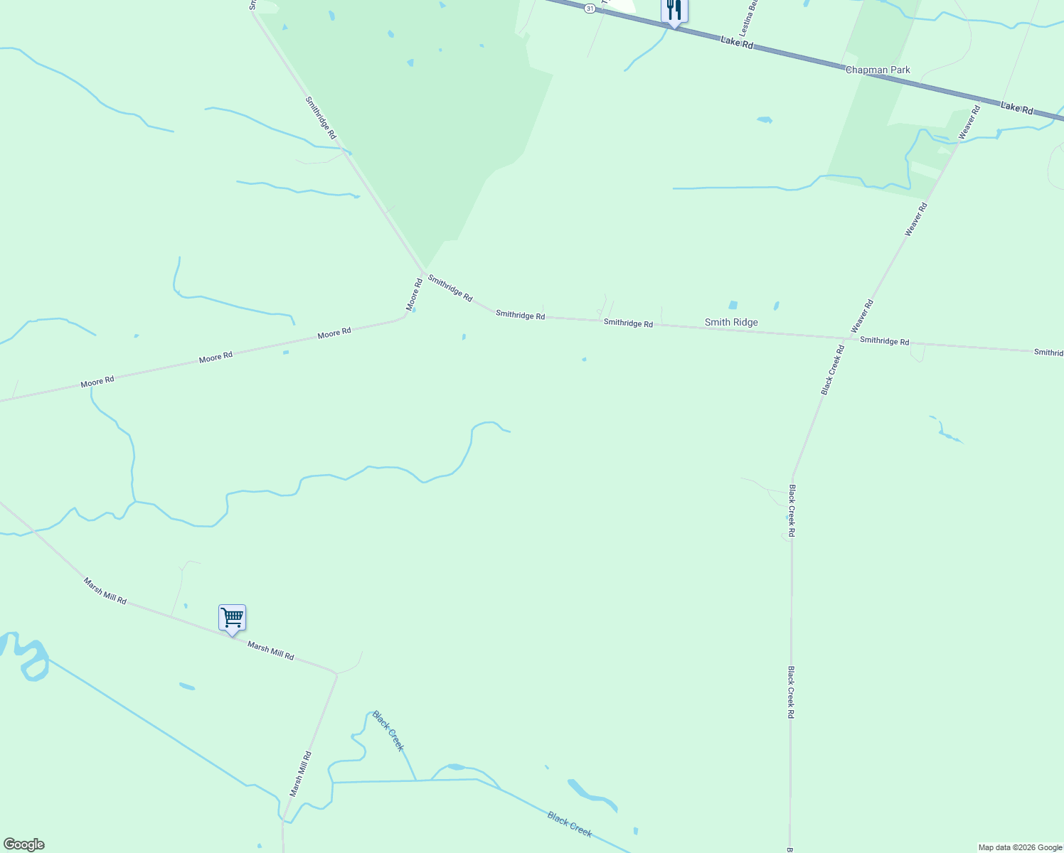 map of restaurants, bars, coffee shops, grocery stores, and more near 1144 Smithridge Road in Bridgeport