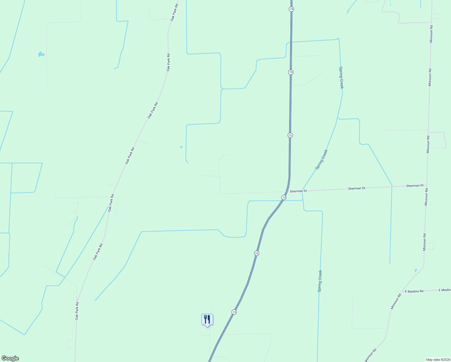 map of restaurants, bars, coffee shops, grocery stores, and more near 958 Sherman Dr in Marshall