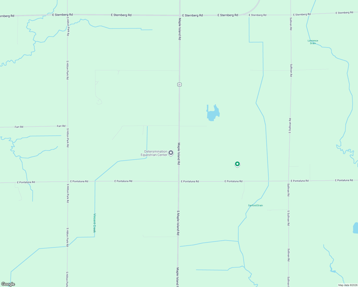 map of restaurants, bars, coffee shops, grocery stores, and more near 6325 Maple Island Road in Nunica