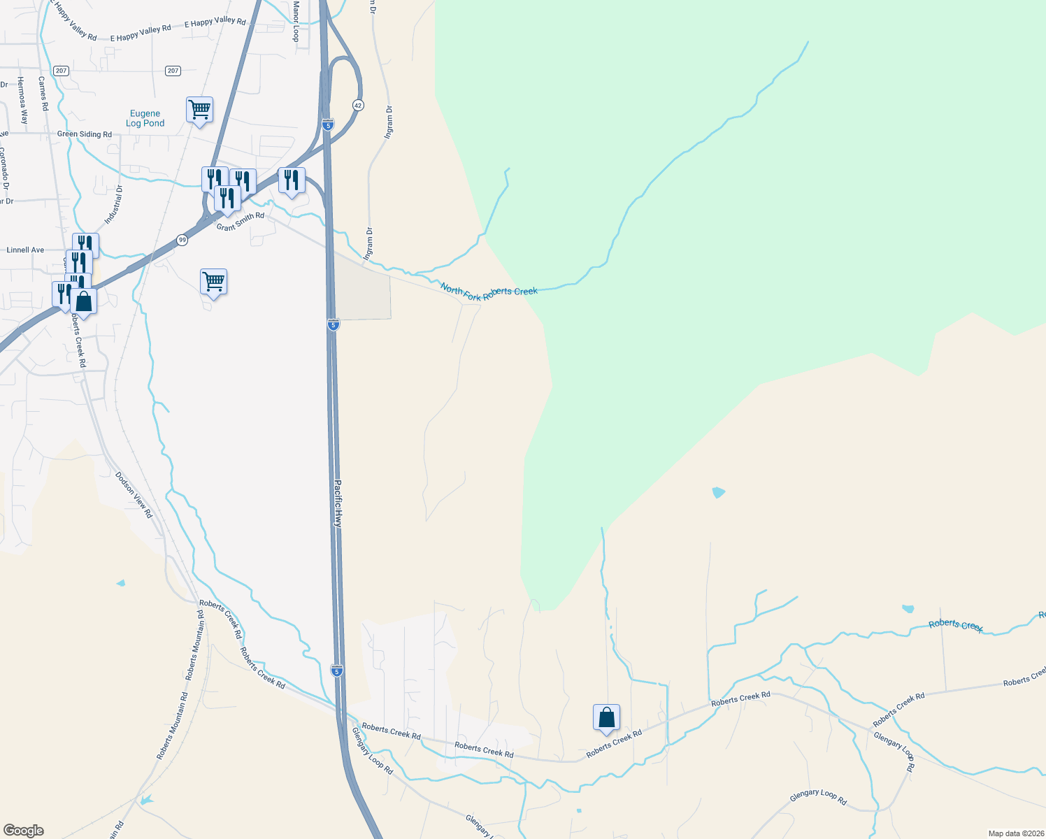 map of restaurants, bars, coffee shops, grocery stores, and more near in Green