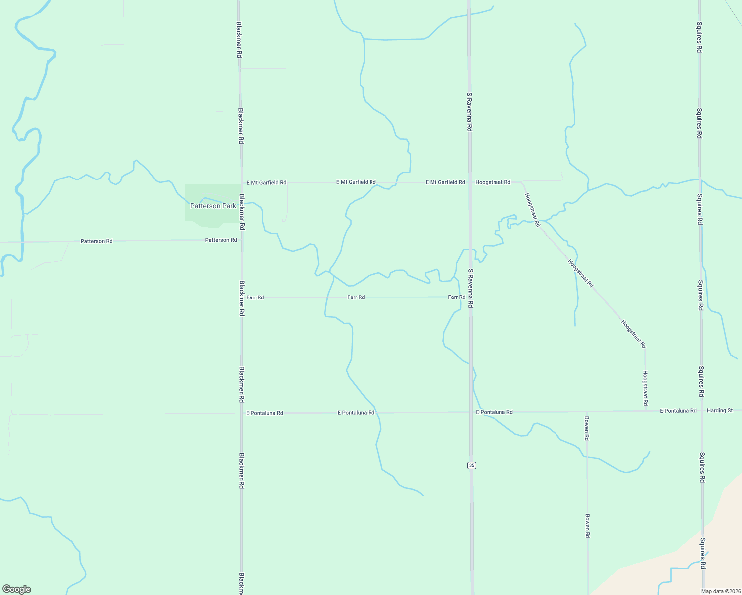 map of restaurants, bars, coffee shops, grocery stores, and more near 12461 Farr Road in Ravenna