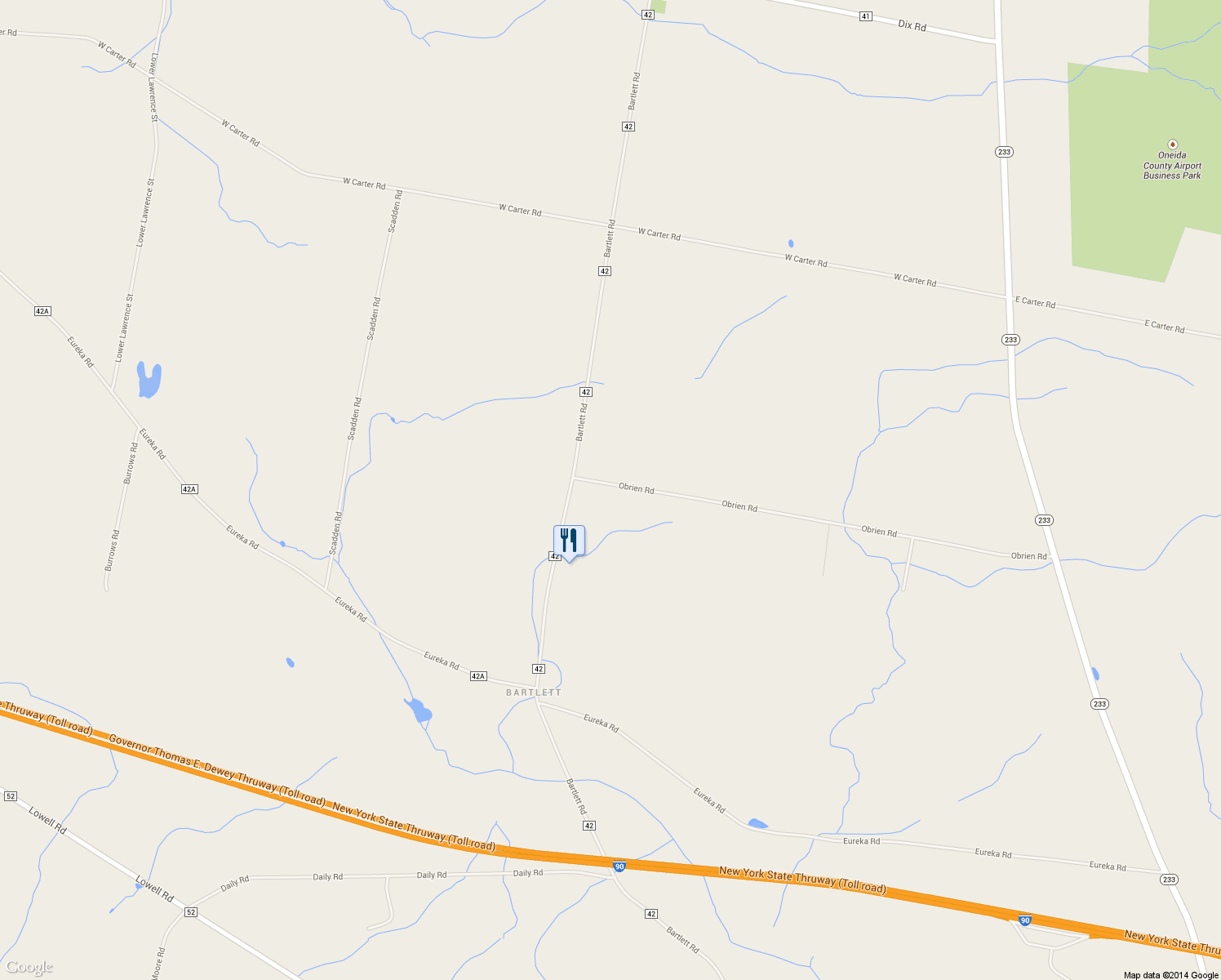 map of restaurants, bars, coffee shops, grocery stores, and more near 6770 Obrien Road in Rome