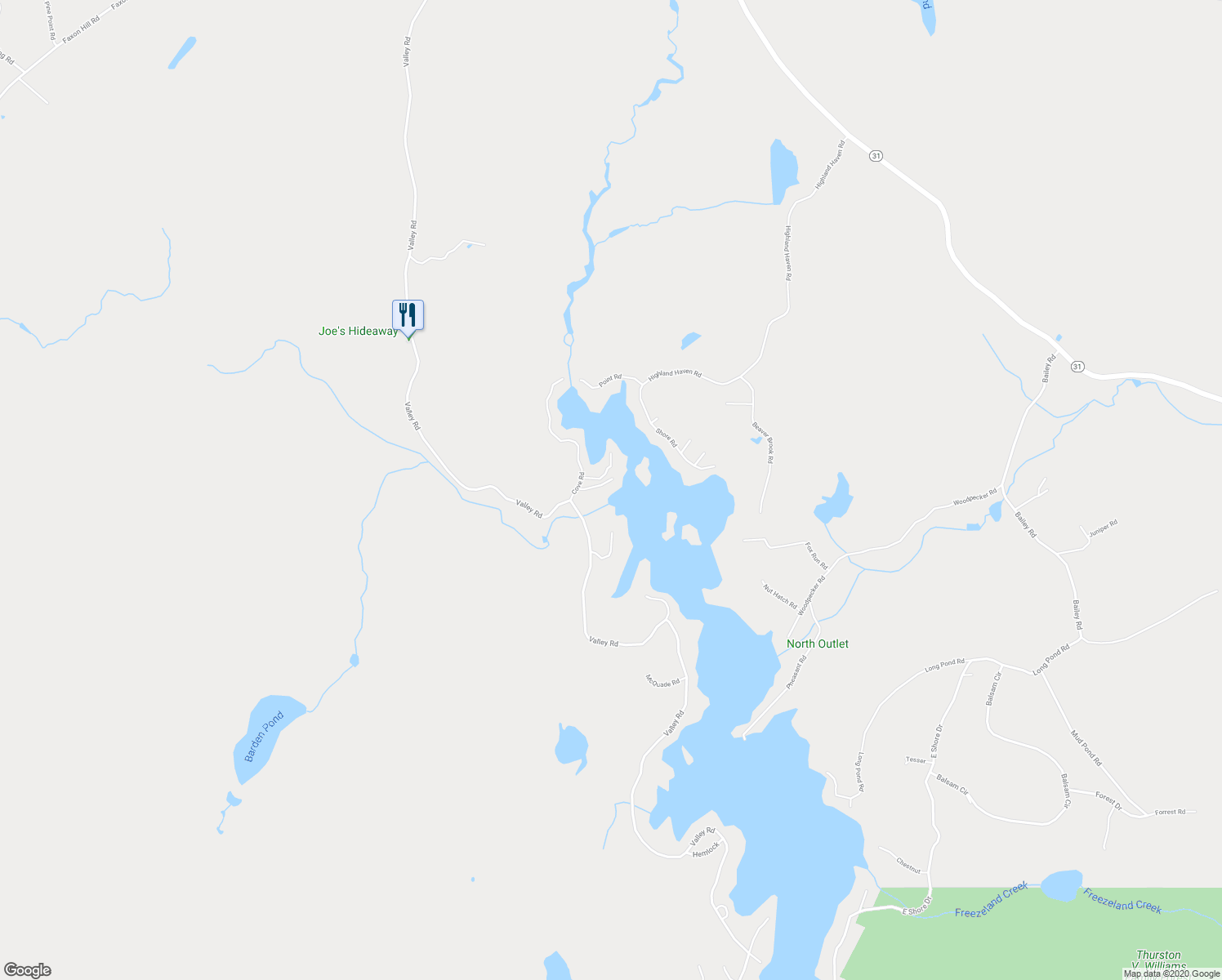 map of restaurants, bars, coffee shops, grocery stores, and more near 54 Beech Way in Washington