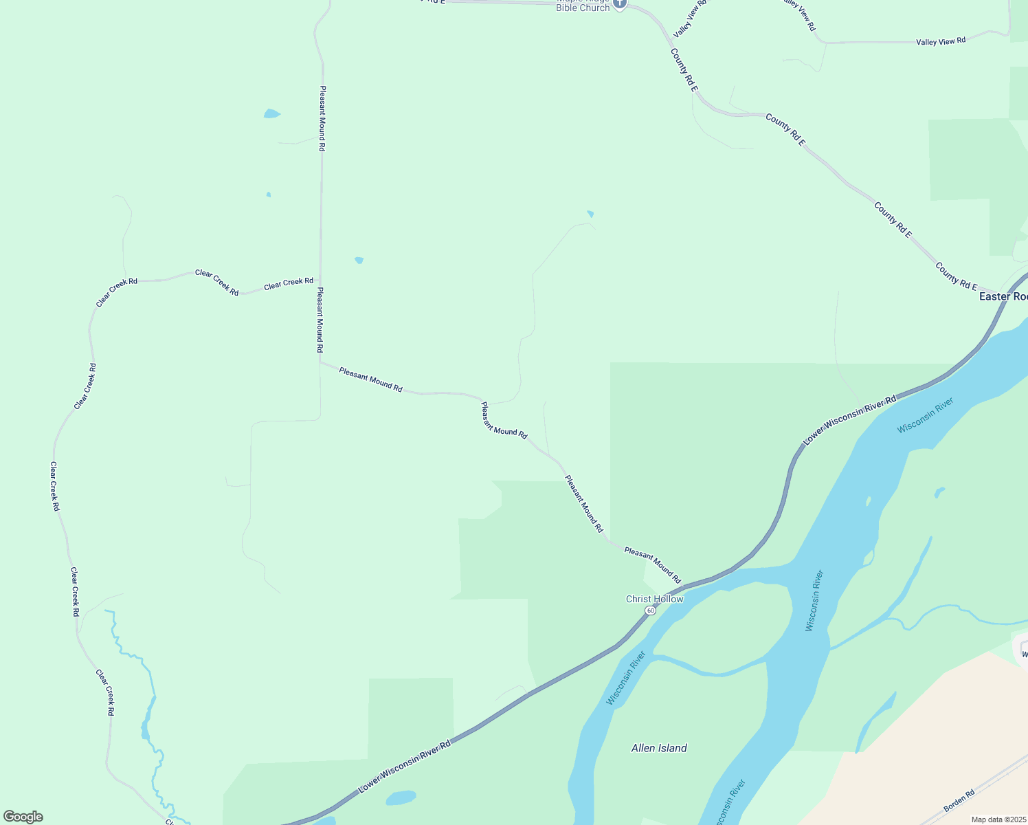 map of restaurants, bars, coffee shops, grocery stores, and more near 29192 Pleasant Mound Road in Boscobel