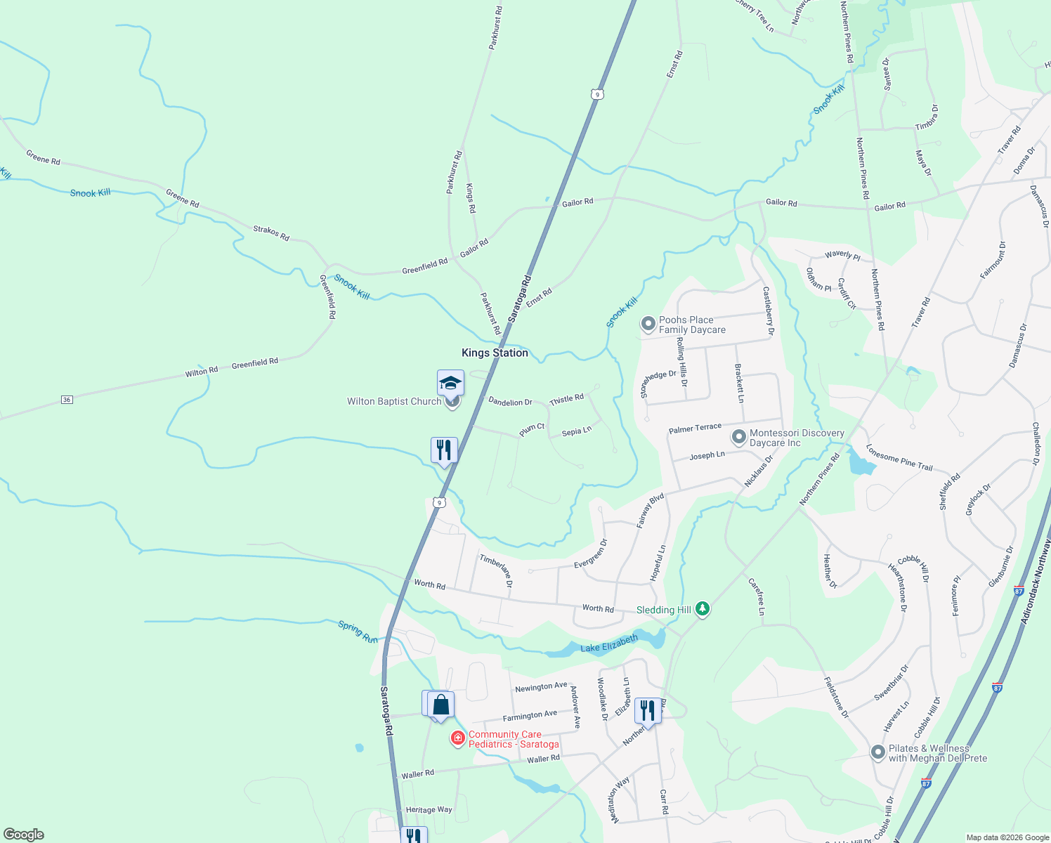 map of restaurants, bars, coffee shops, grocery stores, and more near 5 Plum Court in Gansevoort