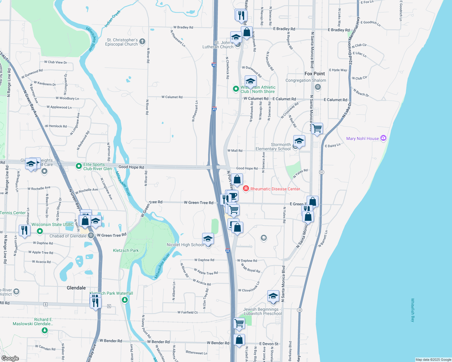 7139 North Port Washington Road, Glendale WI Walk Score