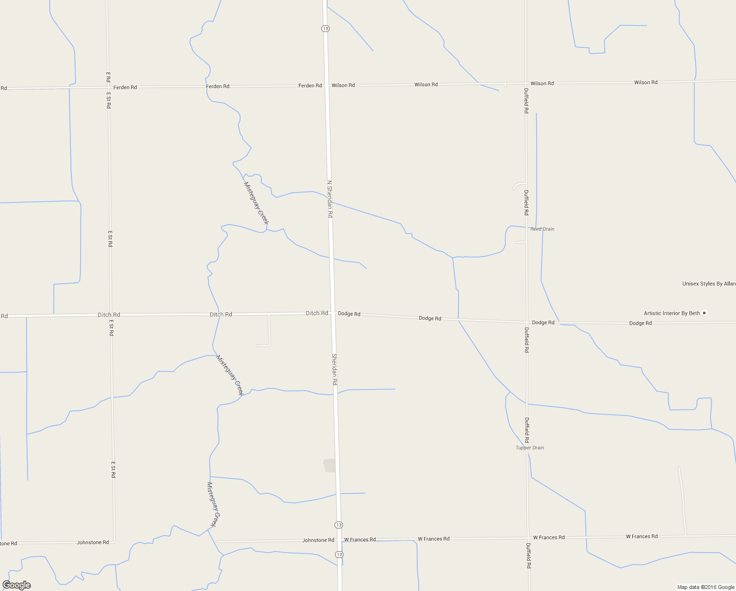 map of restaurants, bars, coffee shops, grocery stores, and more near 12364 Dodge Road in Montrose