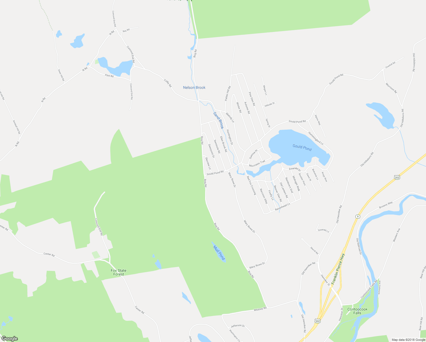 map of restaurants, bars, coffee shops, grocery stores, and more near 14 Gould Pond Road in Hillsboro
