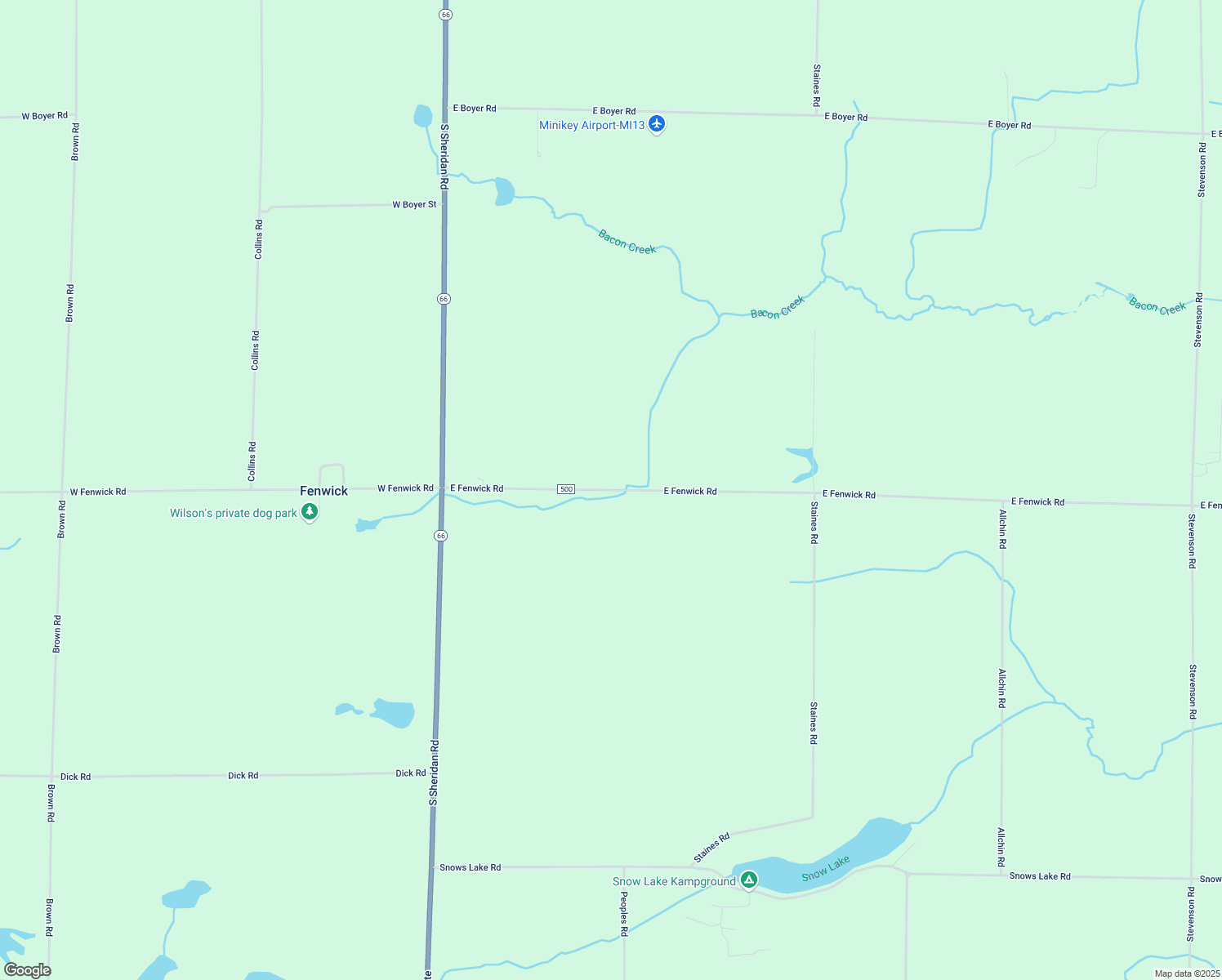 445 East Fenwick Road, Fenwick MI Walk Score