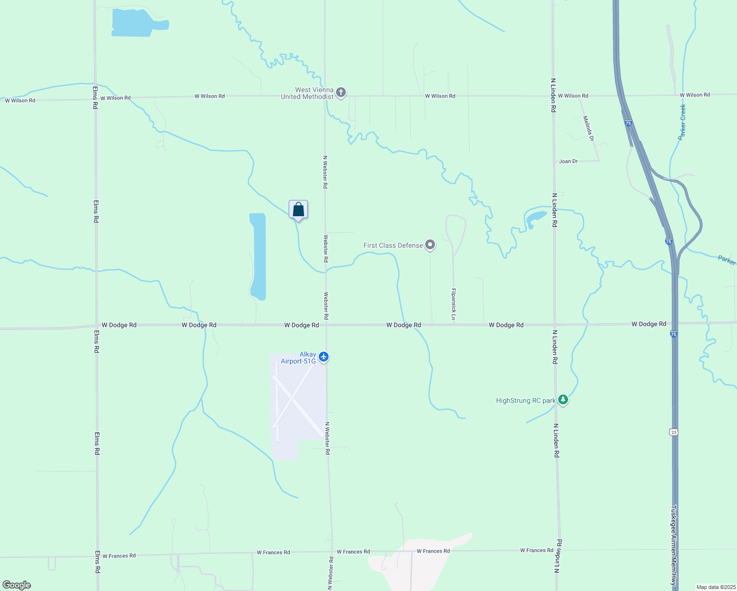 map of restaurants, bars, coffee shops, grocery stores, and more near 5458 W Dodge Rd in Clio