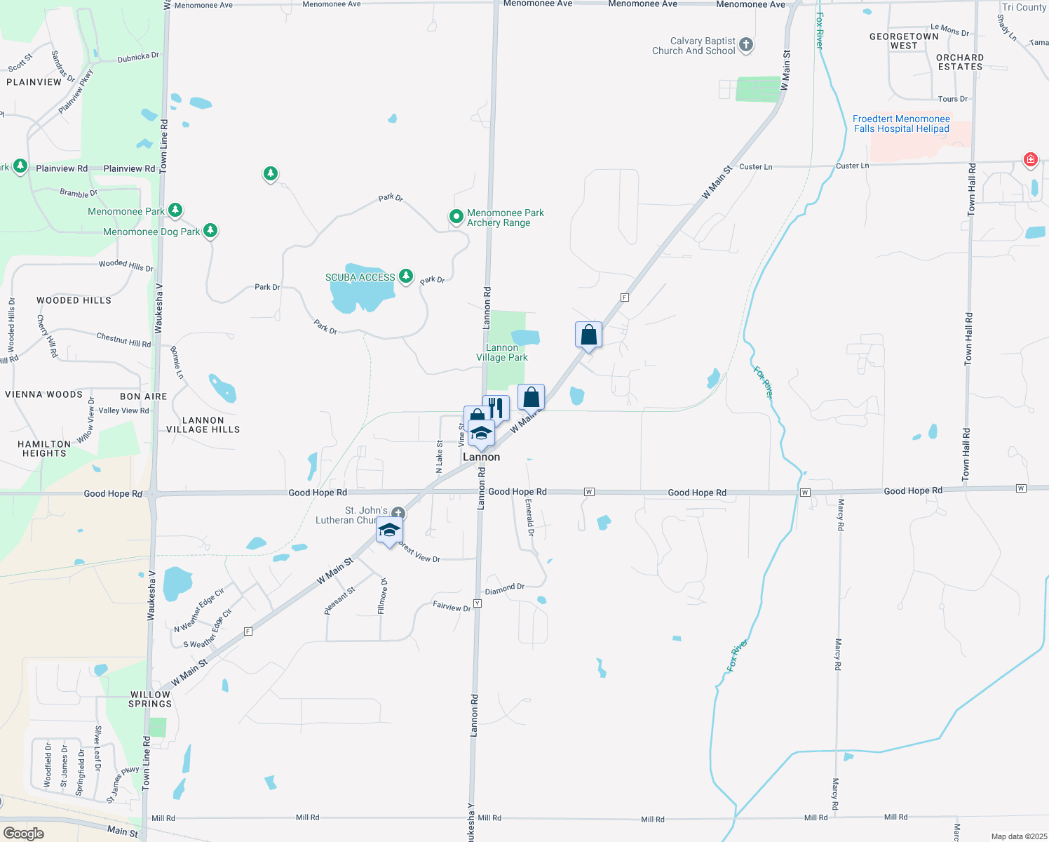 West Main Street, Lannon WI Walk Score