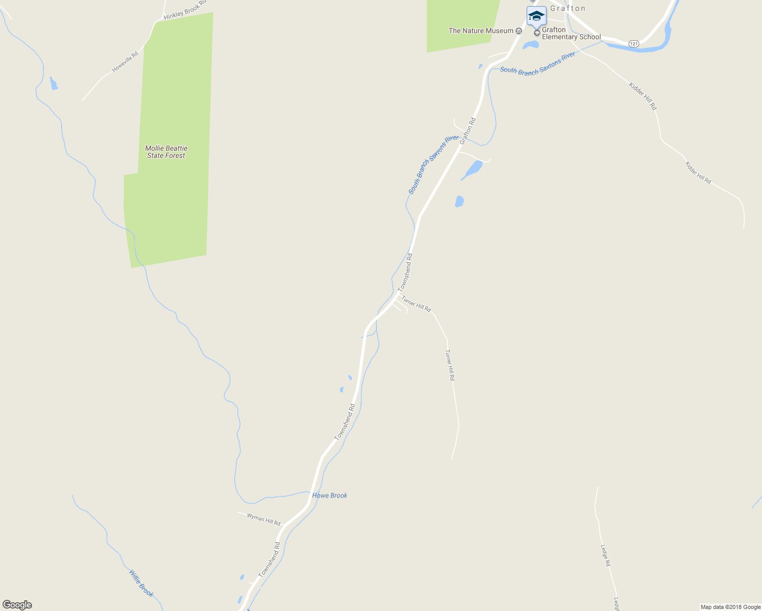 map of restaurants, bars, coffee shops, grocery stores, and more near 1528 Townshend Road in Grafton