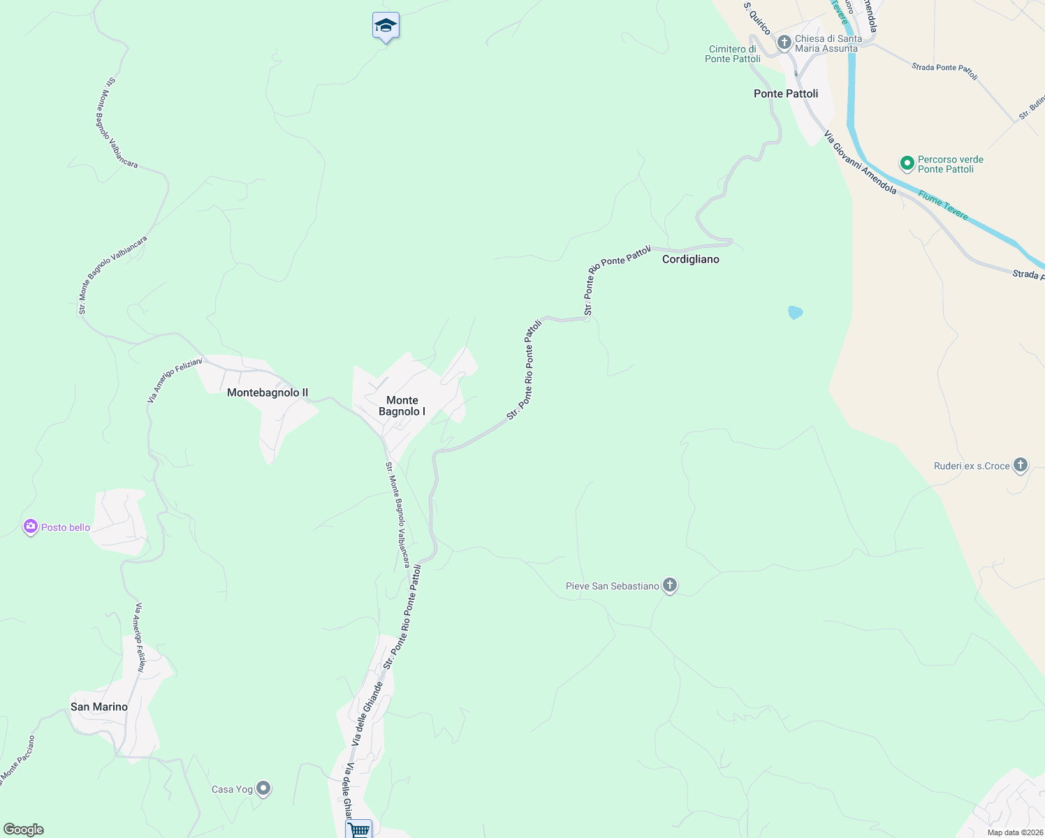 map of restaurants, bars, coffee shops, grocery stores, and more near 55 Strada Ponte Rio Ponte Pattoli in Cordigliano