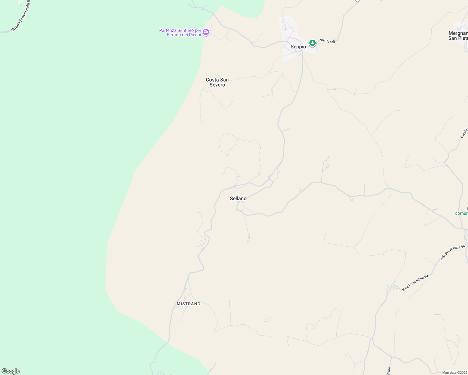 map of restaurants, bars, coffee shops, grocery stores, and more near 3 Località Sellano in Sellano