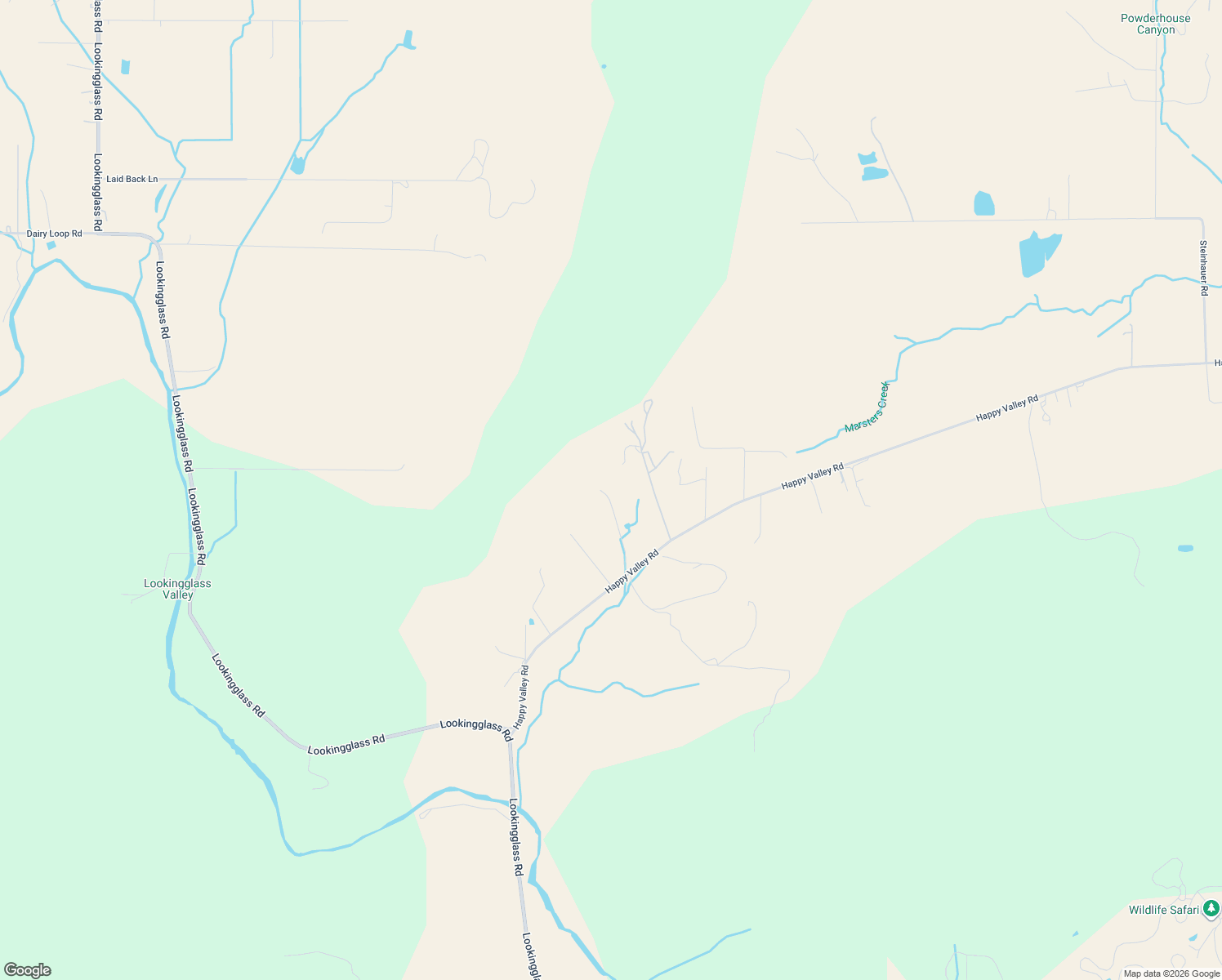 map of restaurants, bars, coffee shops, grocery stores, and more near 350 Cascara Lane in Roseburg