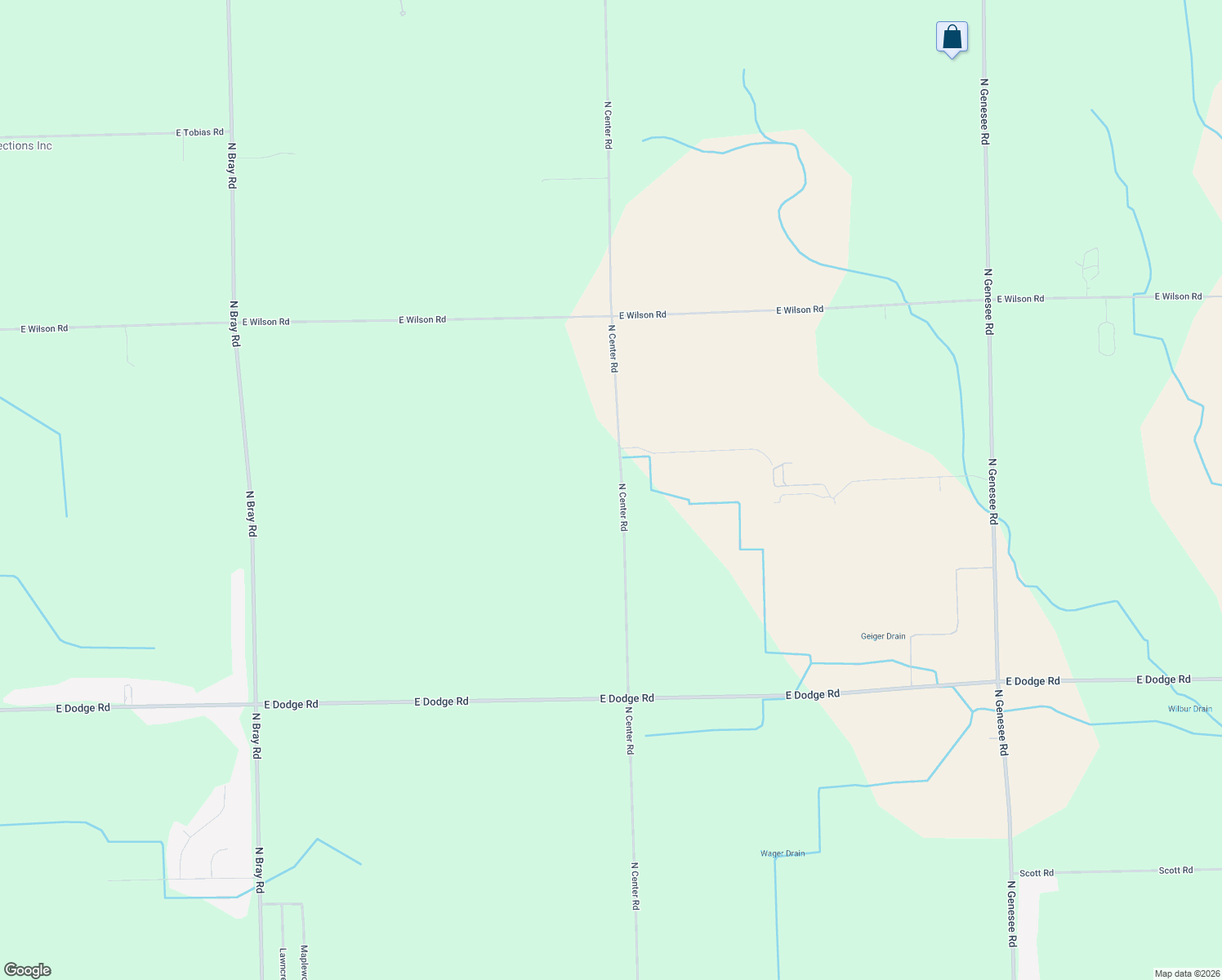 map of restaurants, bars, coffee shops, grocery stores, and more near 10293 North Center Road in Clio