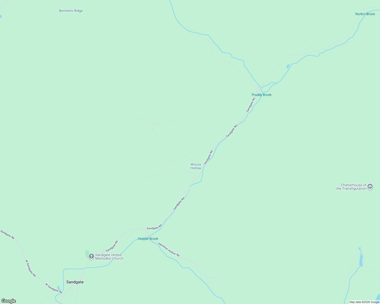 map of restaurants, bars, coffee shops, grocery stores, and more near 276 Wilcox Hollow Road in Sandgate
