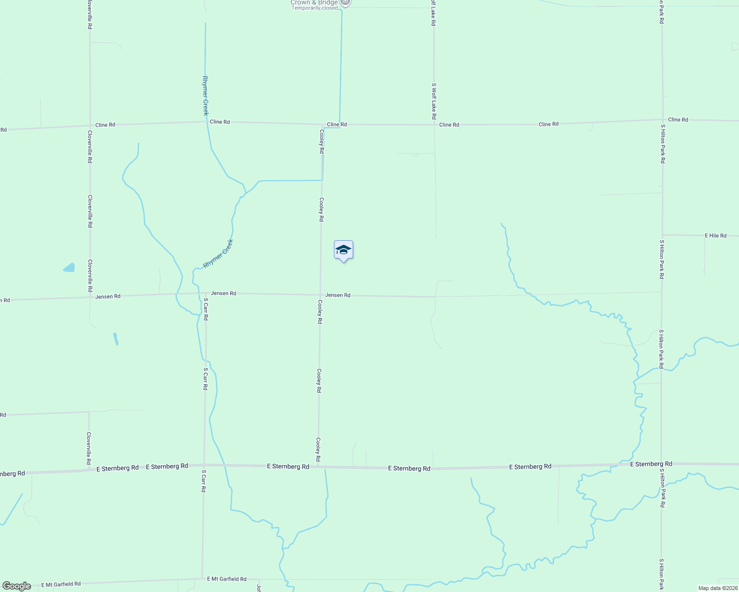map of restaurants, bars, coffee shops, grocery stores, and more near 5371 Jensen Road in Fruitport Charter township