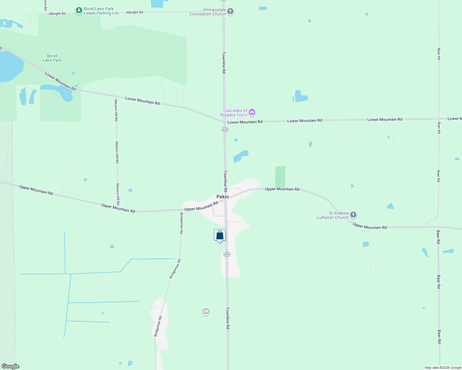 map of restaurants, bars, coffee shops, grocery stores, and more near 2965 Old Pekin Hill Road in Sanborn