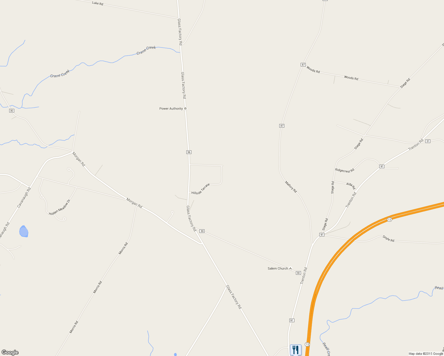 map of restaurants, bars, coffee shops, grocery stores, and more near 10024 Hillside Terrace in Marcy