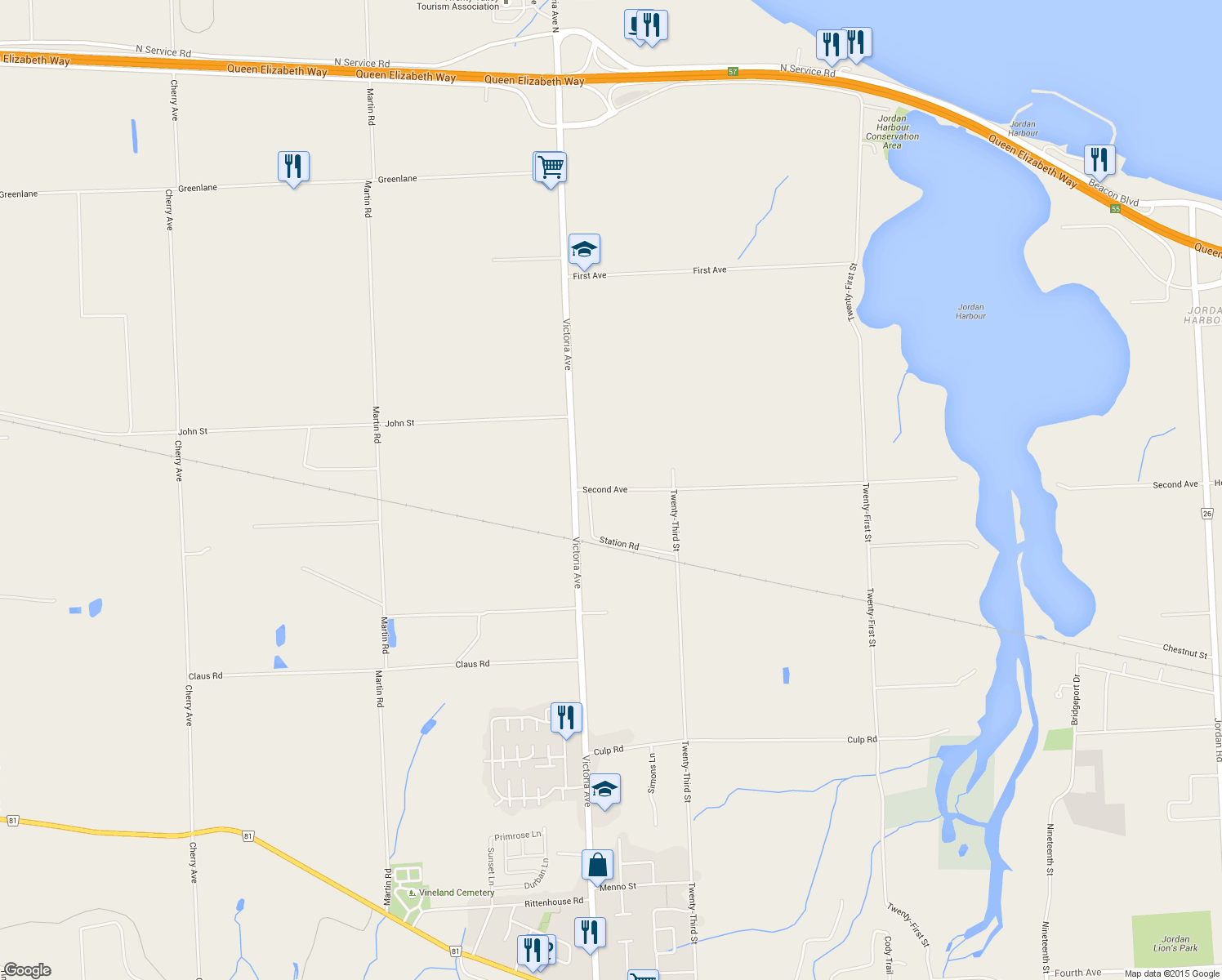 map of restaurants, bars, coffee shops, grocery stores, and more near 3366 Second Avenue in Lincoln