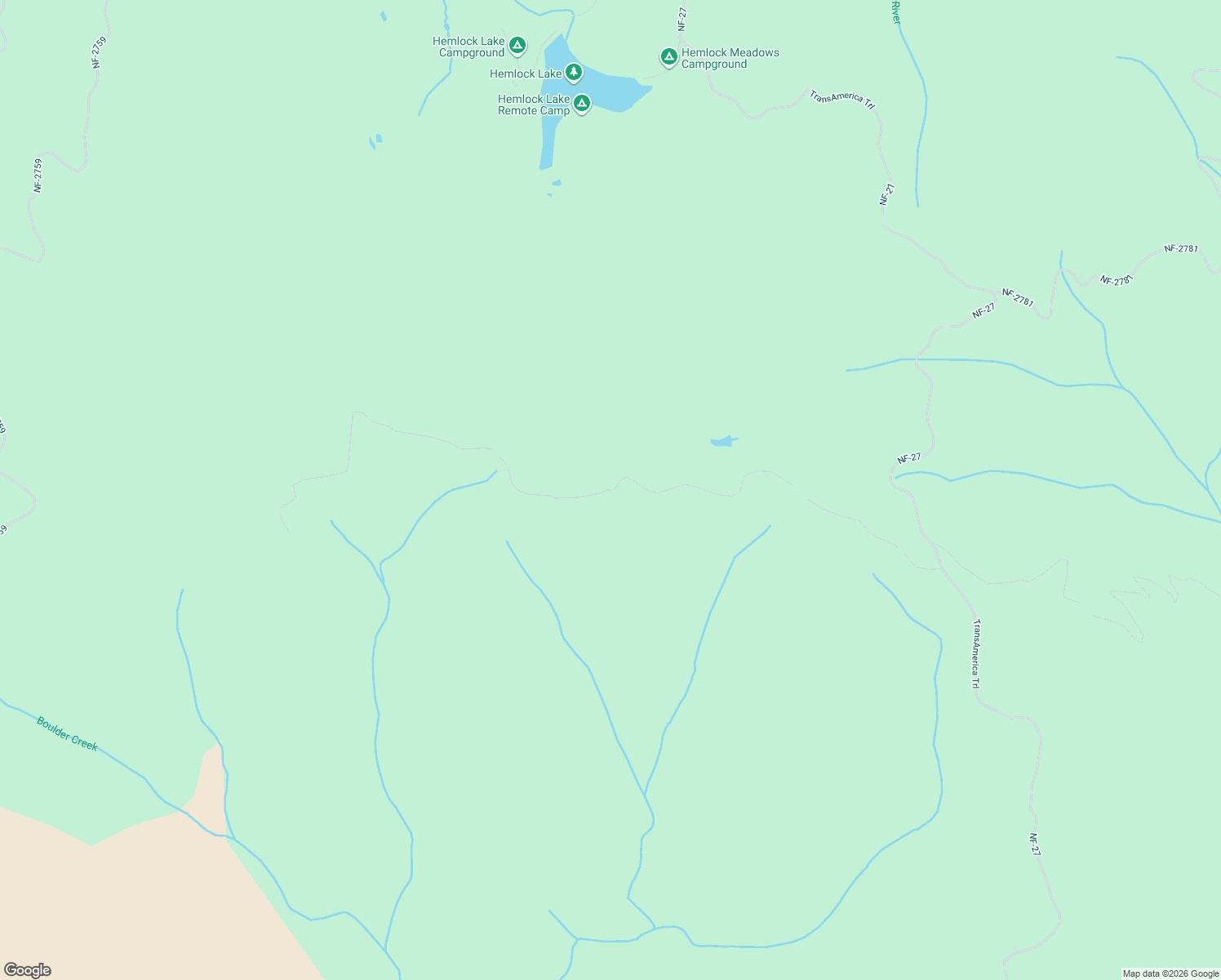 map of restaurants, bars, coffee shops, grocery stores, and more near National Forest Development Road 625 in Douglas County