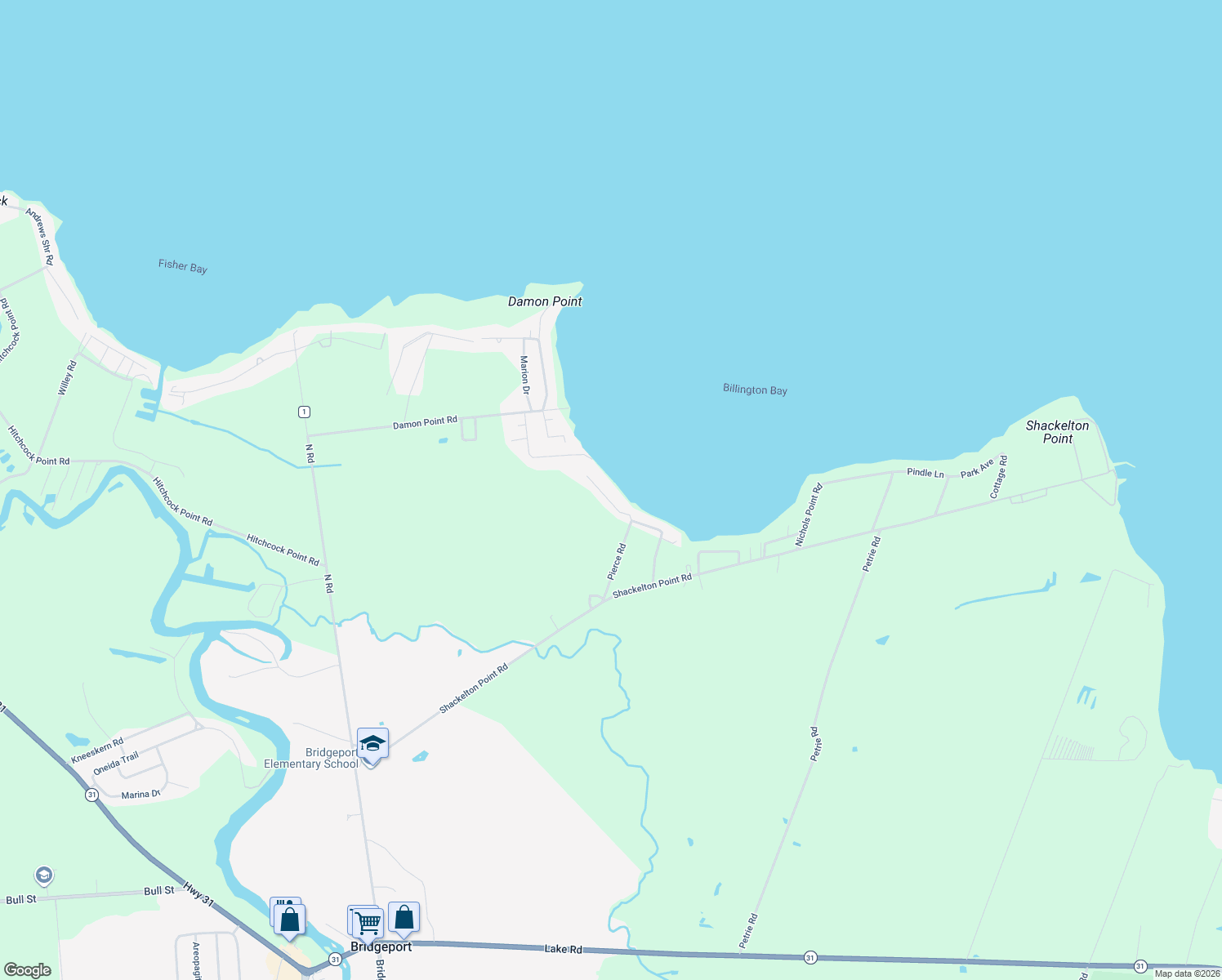 map of restaurants, bars, coffee shops, grocery stores, and more near 557 Pierce Rd in Bridgeport