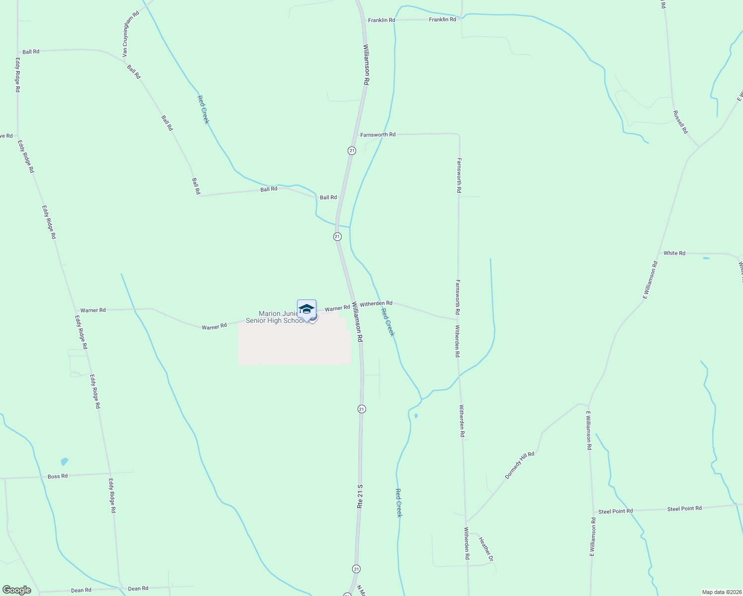 map of restaurants, bars, coffee shops, grocery stores, and more near 4704 Witherden Road in Marion