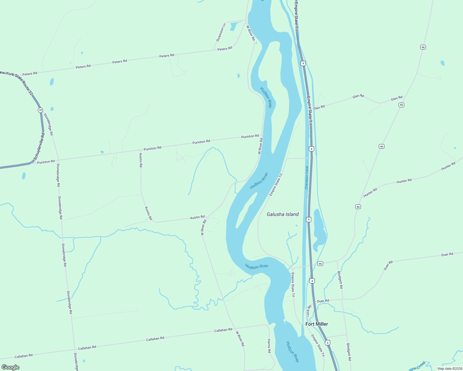 map of restaurants, bars, coffee shops, grocery stores, and more near County Road 29 in Gansevoort