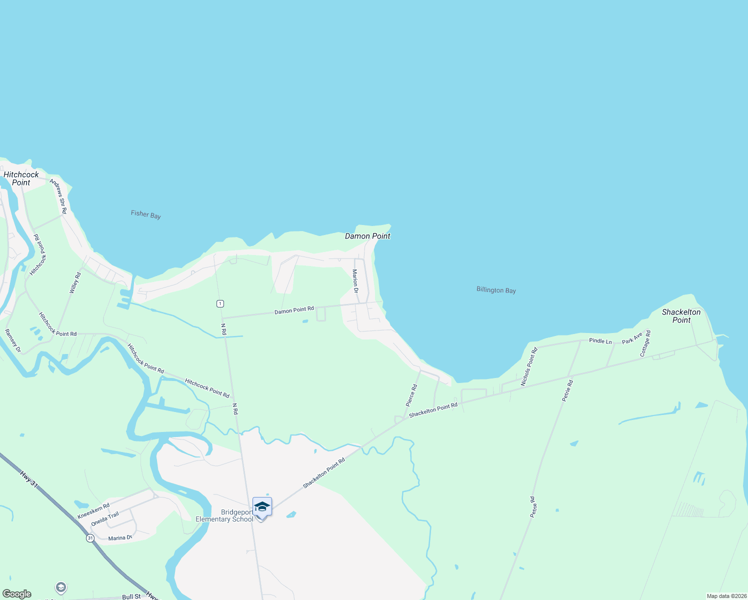 map of restaurants, bars, coffee shops, grocery stores, and more near 501 Damon Point Road in Bridgeport