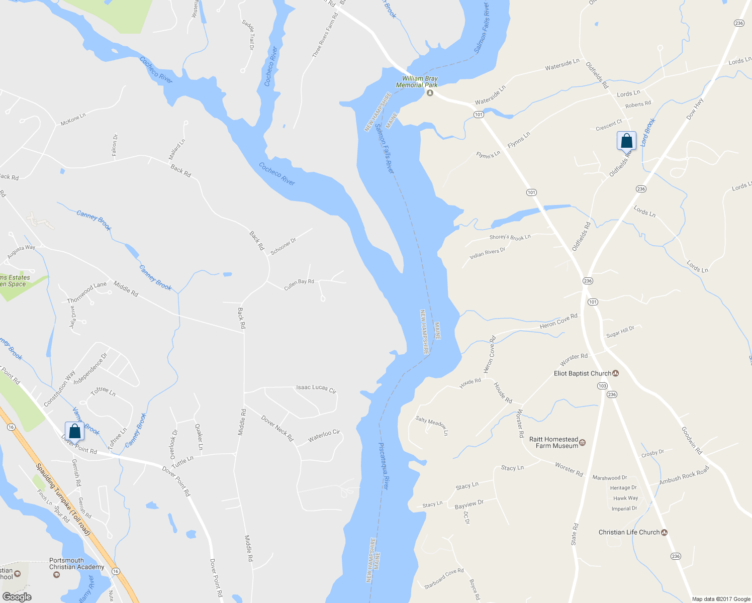 map of restaurants, bars, coffee shops, grocery stores, and more near 6 Cullen Bay Road in Dover