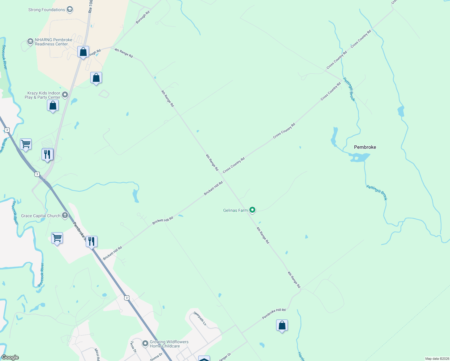 map of restaurants, bars, coffee shops, grocery stores, and more near 498 4th Range Road in Pembroke