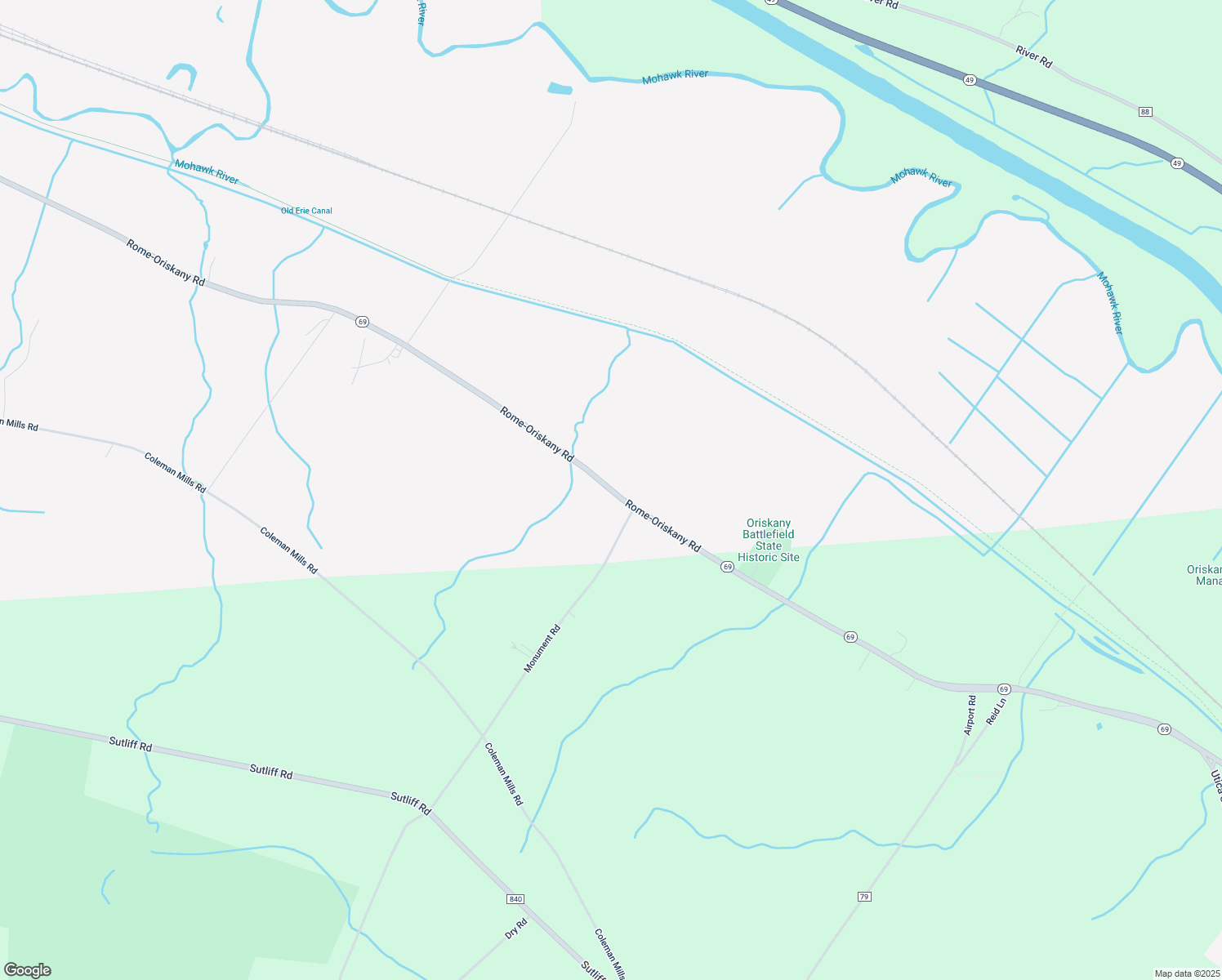 map of restaurants, bars, coffee shops, grocery stores, and more near 7695 Rome-Oriskany Rd in Rome