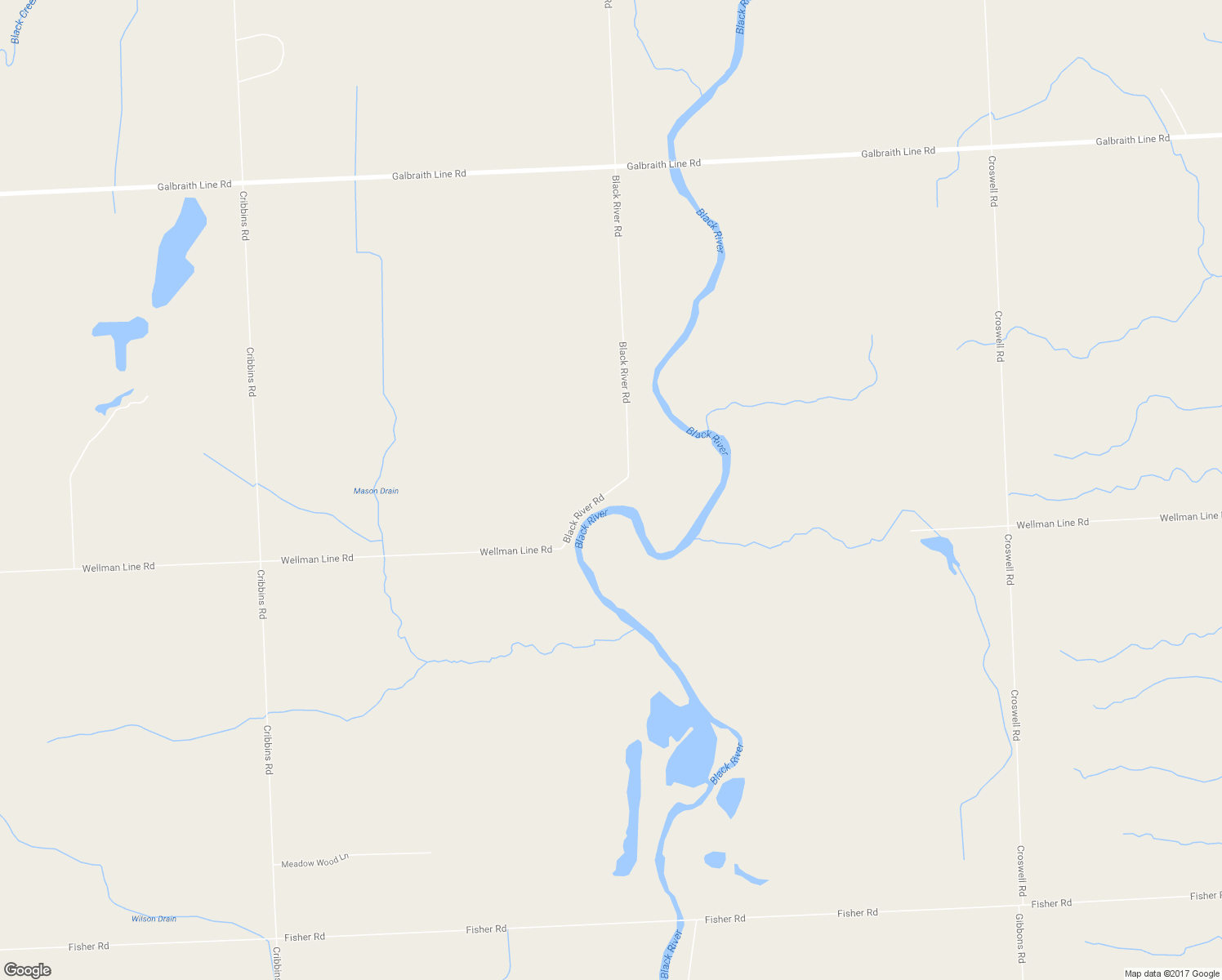 map of restaurants, bars, coffee shops, grocery stores, and more near 8404 Black River Road in Jeddo