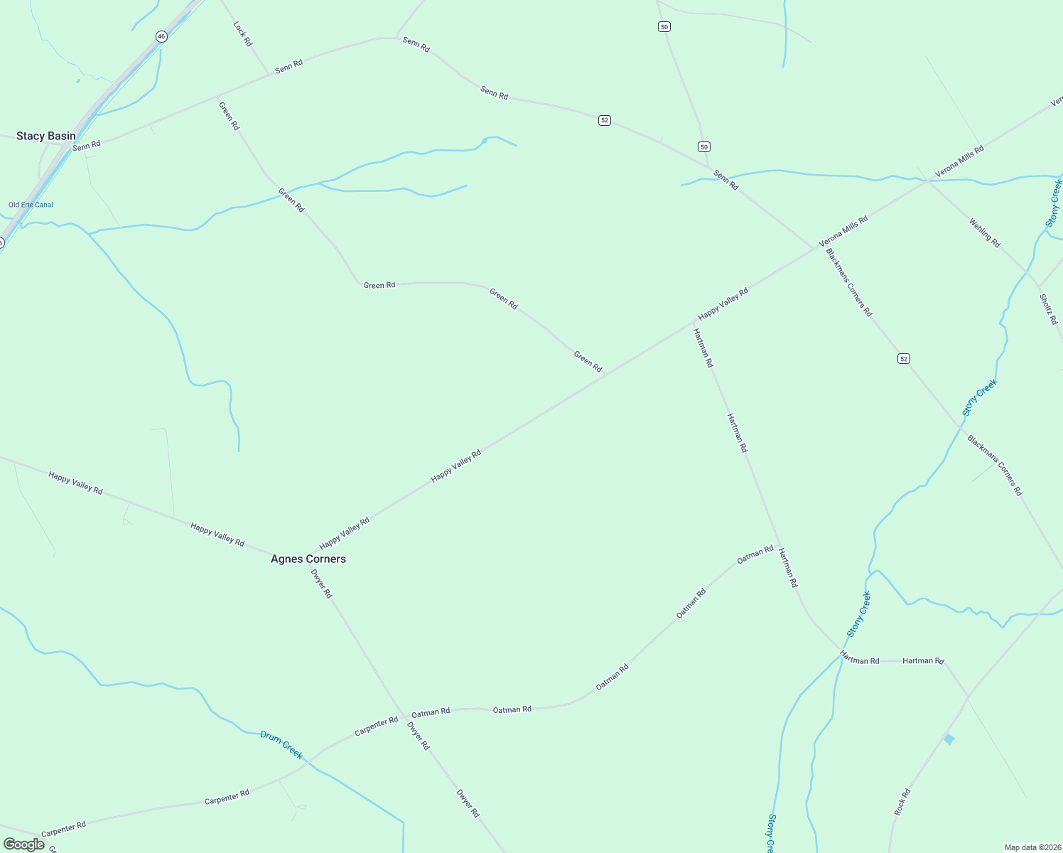 map of restaurants, bars, coffee shops, grocery stores, and more near 6596 Happy Valley Rd in Oneida